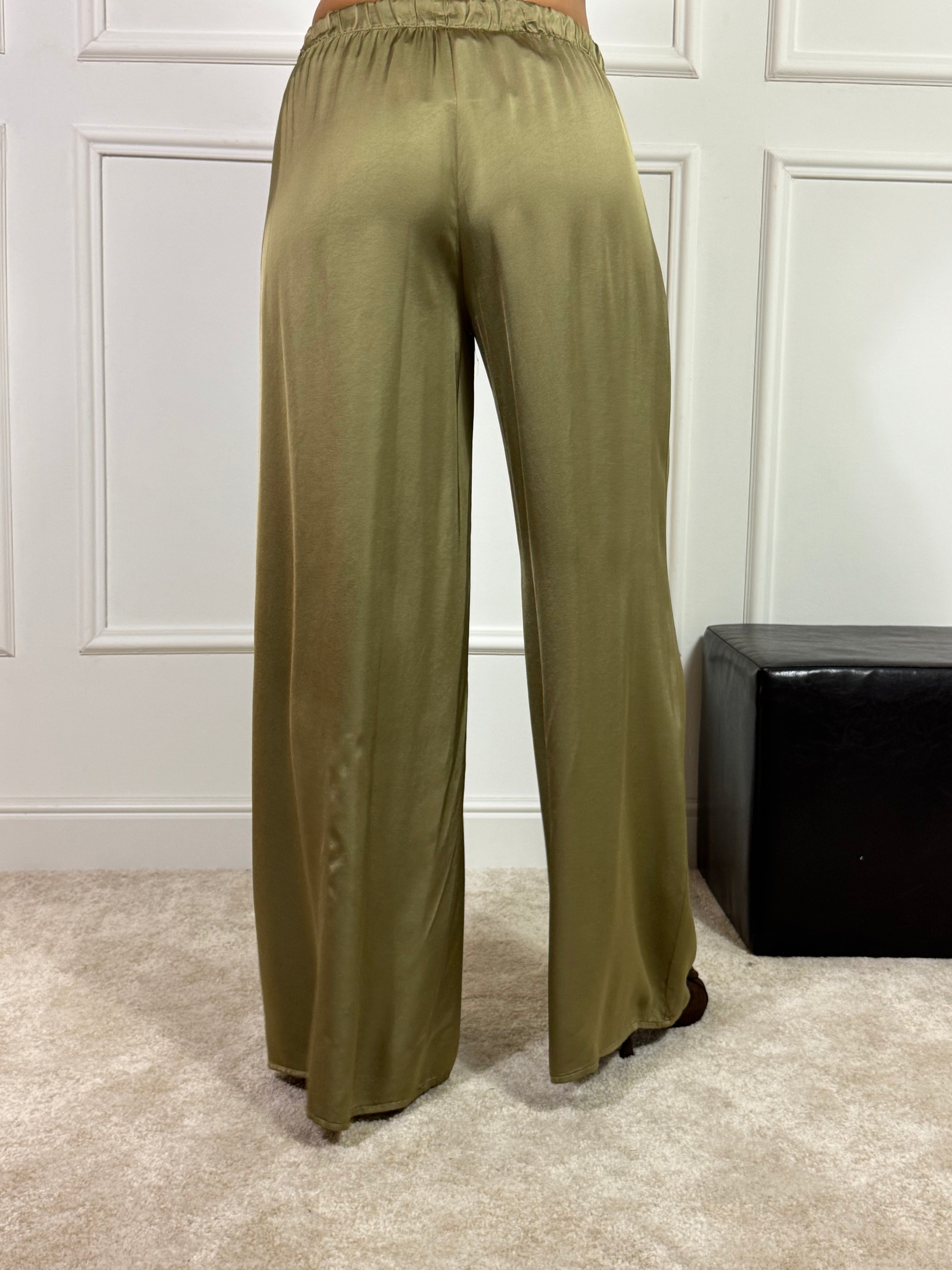 Pantalone ampio in raso HAVE ONE