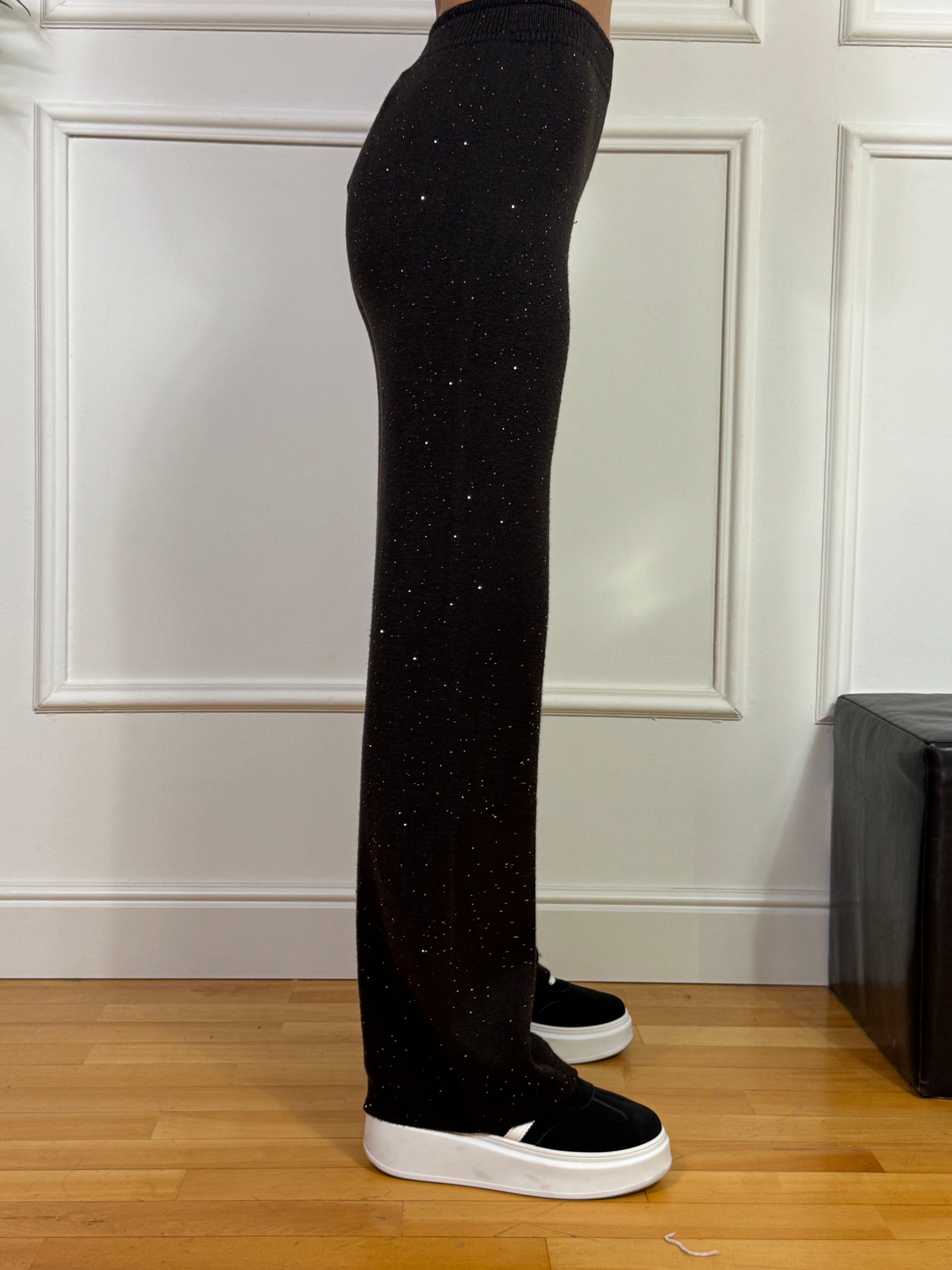 Pantalone in maglia Susy Mix con MICROPAILLETTES