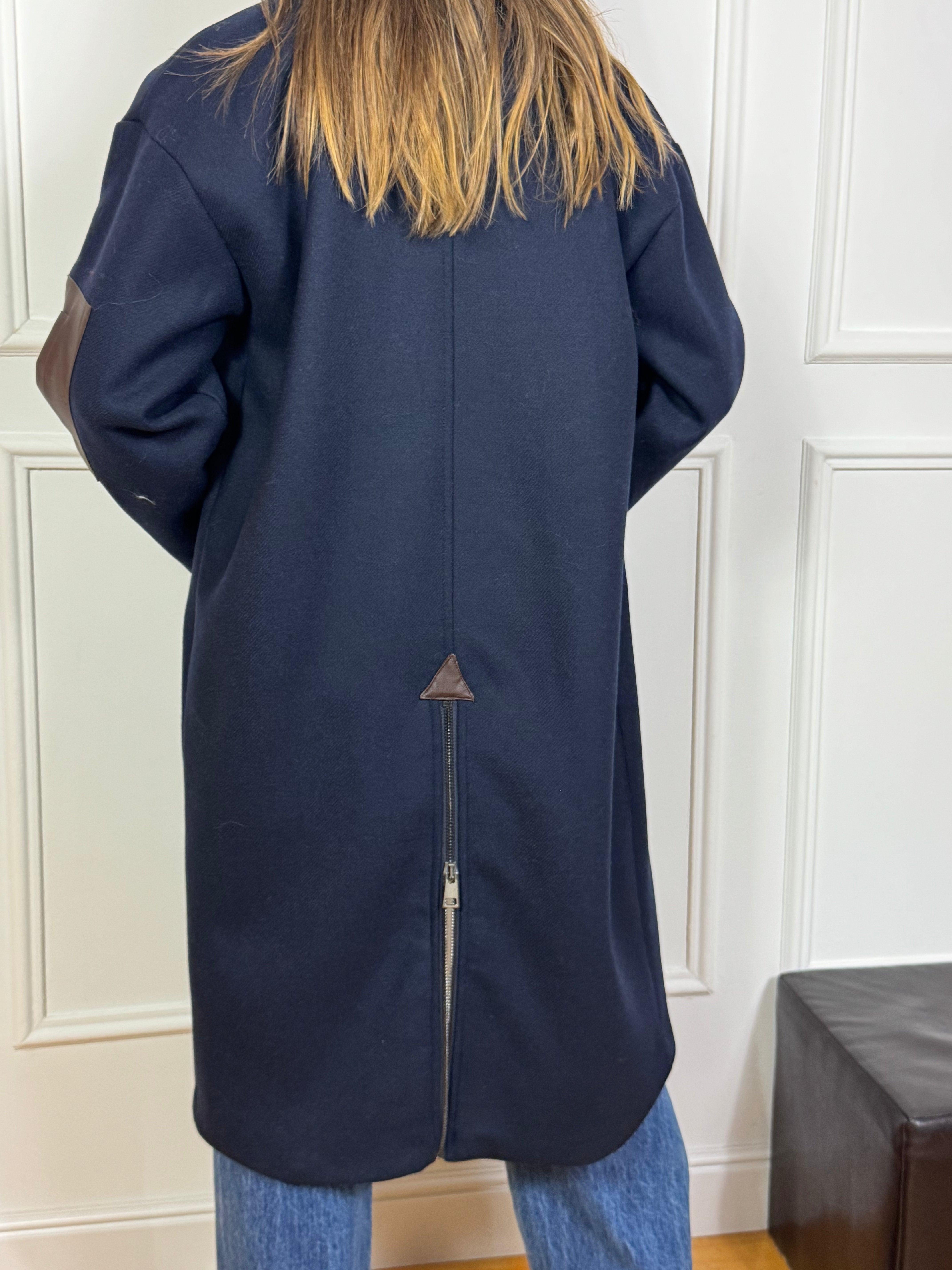 Cappotto oversize Motel LONDON spacco con cerniera