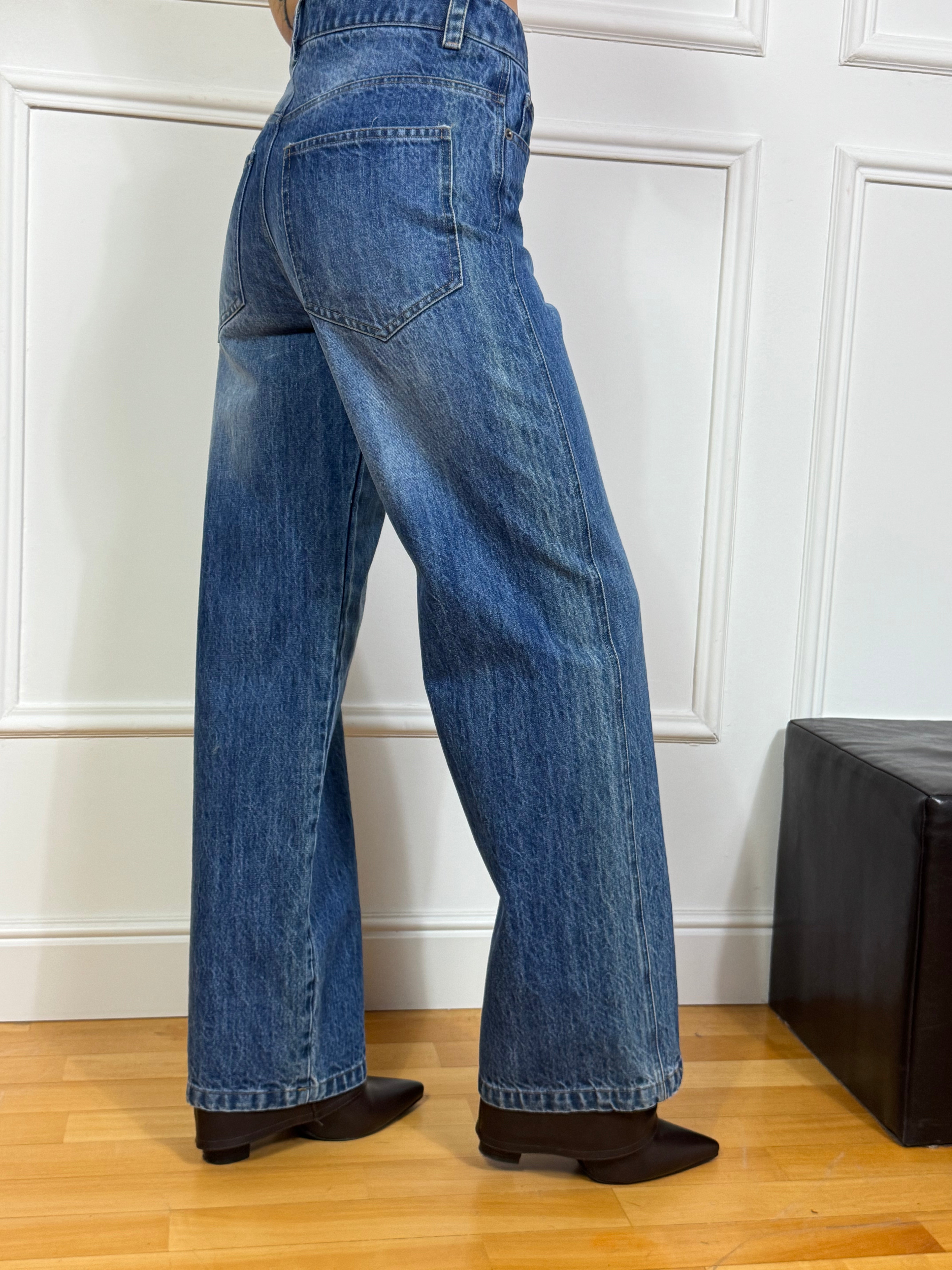 Jeans Motel WIDE LEG VITA ALTA