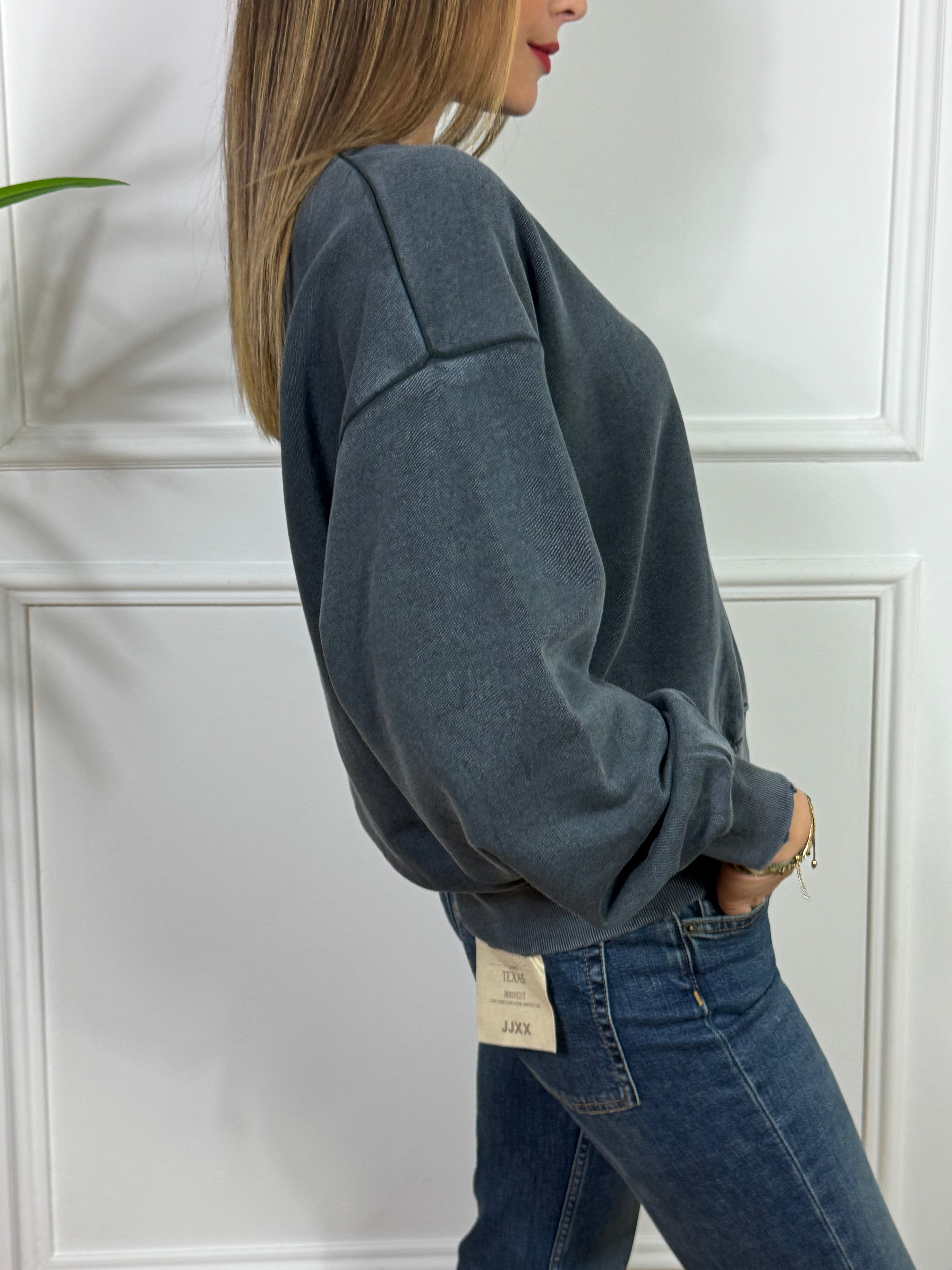 Felpa JJXX modello LIPPA LOOSE - lavaggio VINTAGE