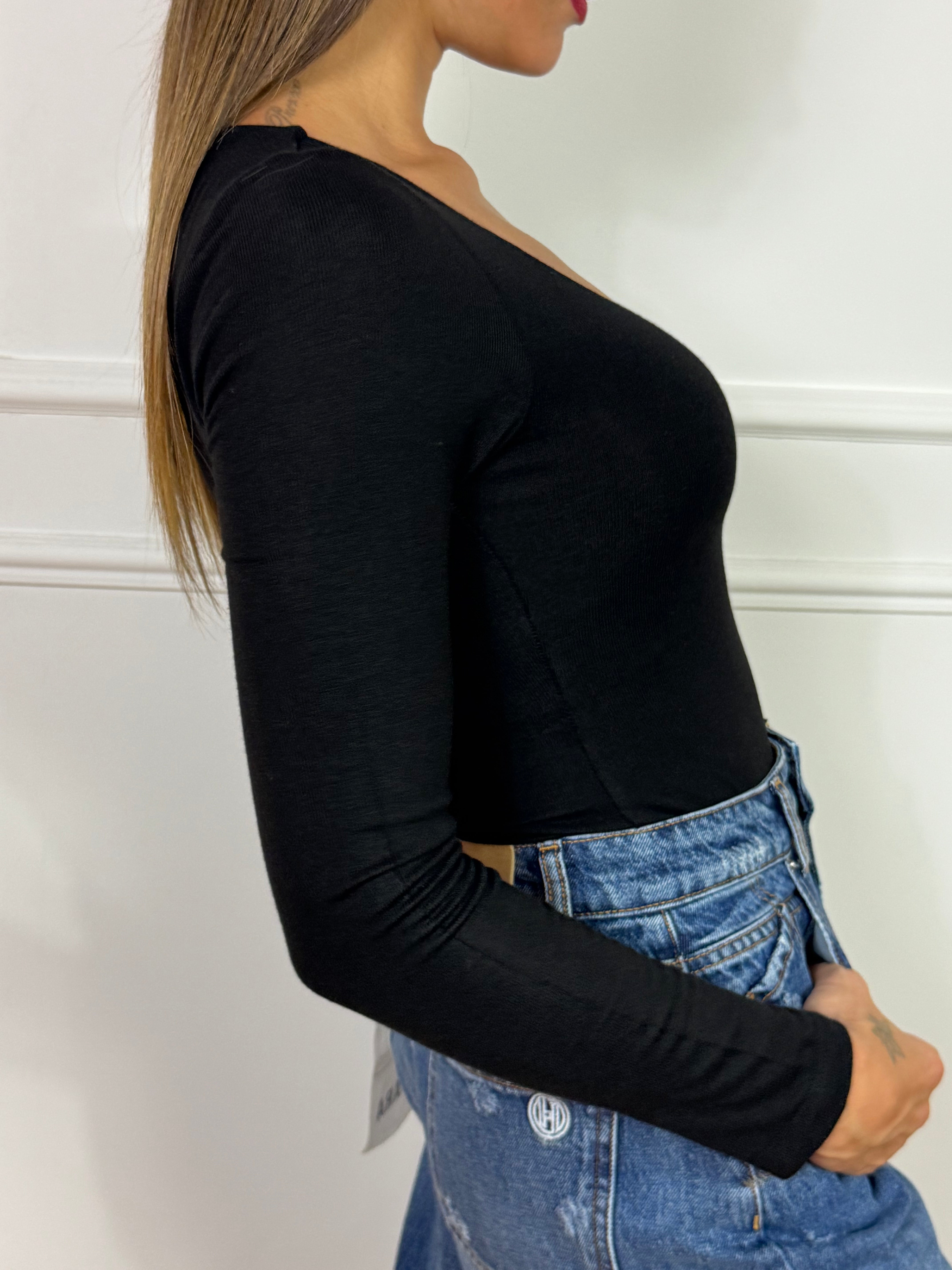 Maglia body Have One scollo cuore con coppette preformate