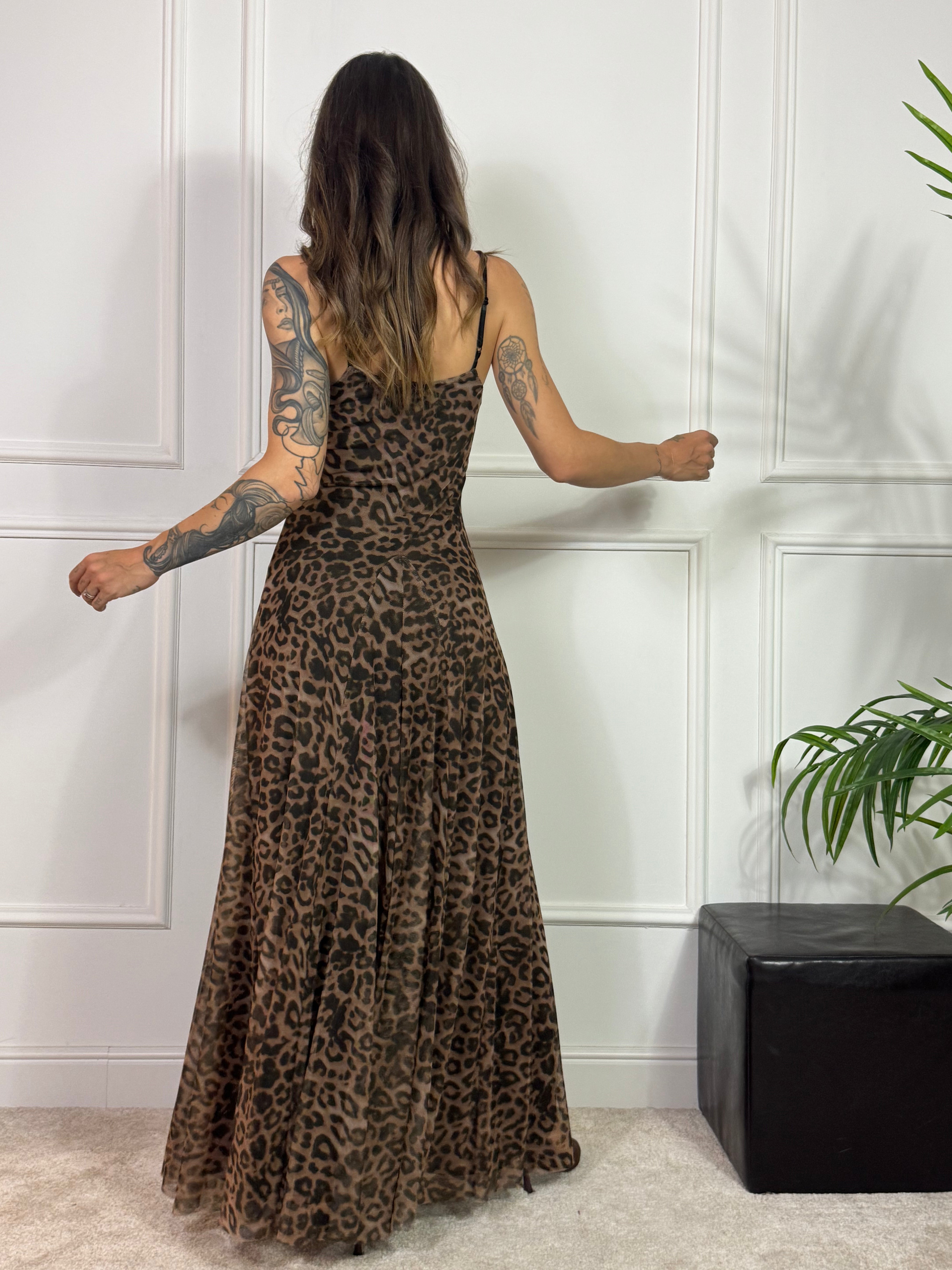 Abito lungo Susy Mix fantasia TULLE - LEOPARDATA