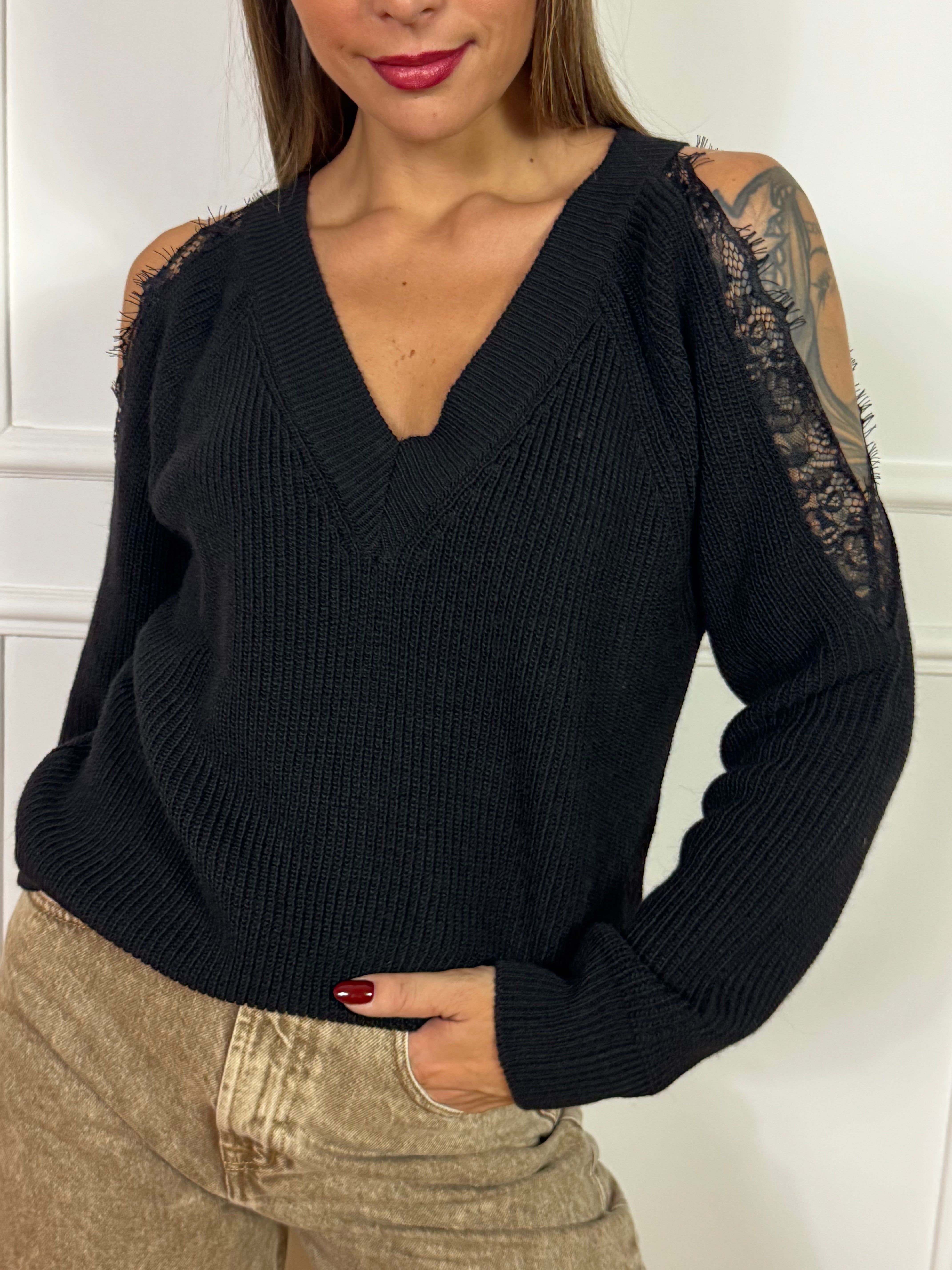 Maglia Have One CUT-OUT SPALLE CON PIZZO