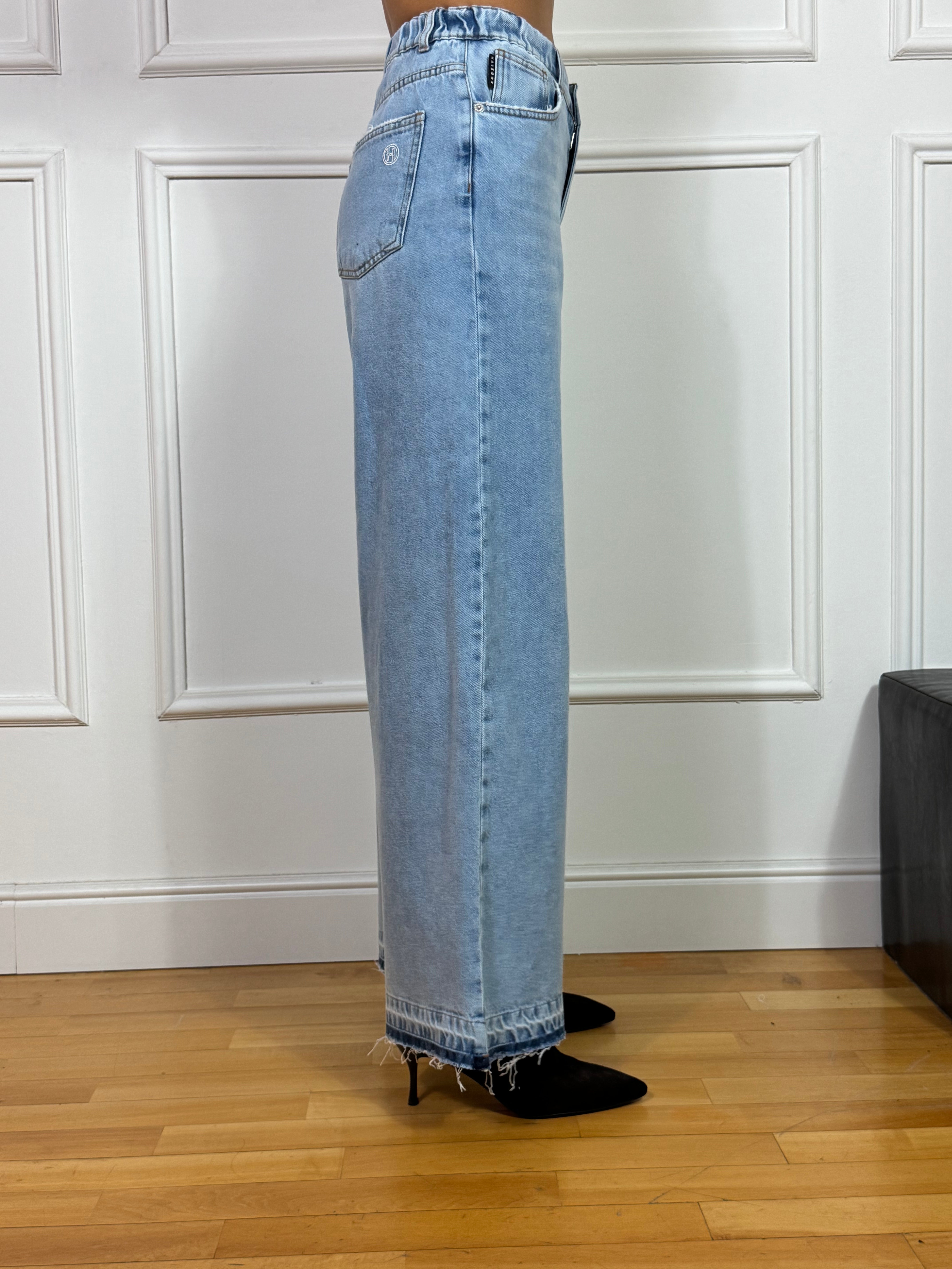 Jeans Have One ORISSA - WIDE con elastico dietro - lavaggio CHIARO