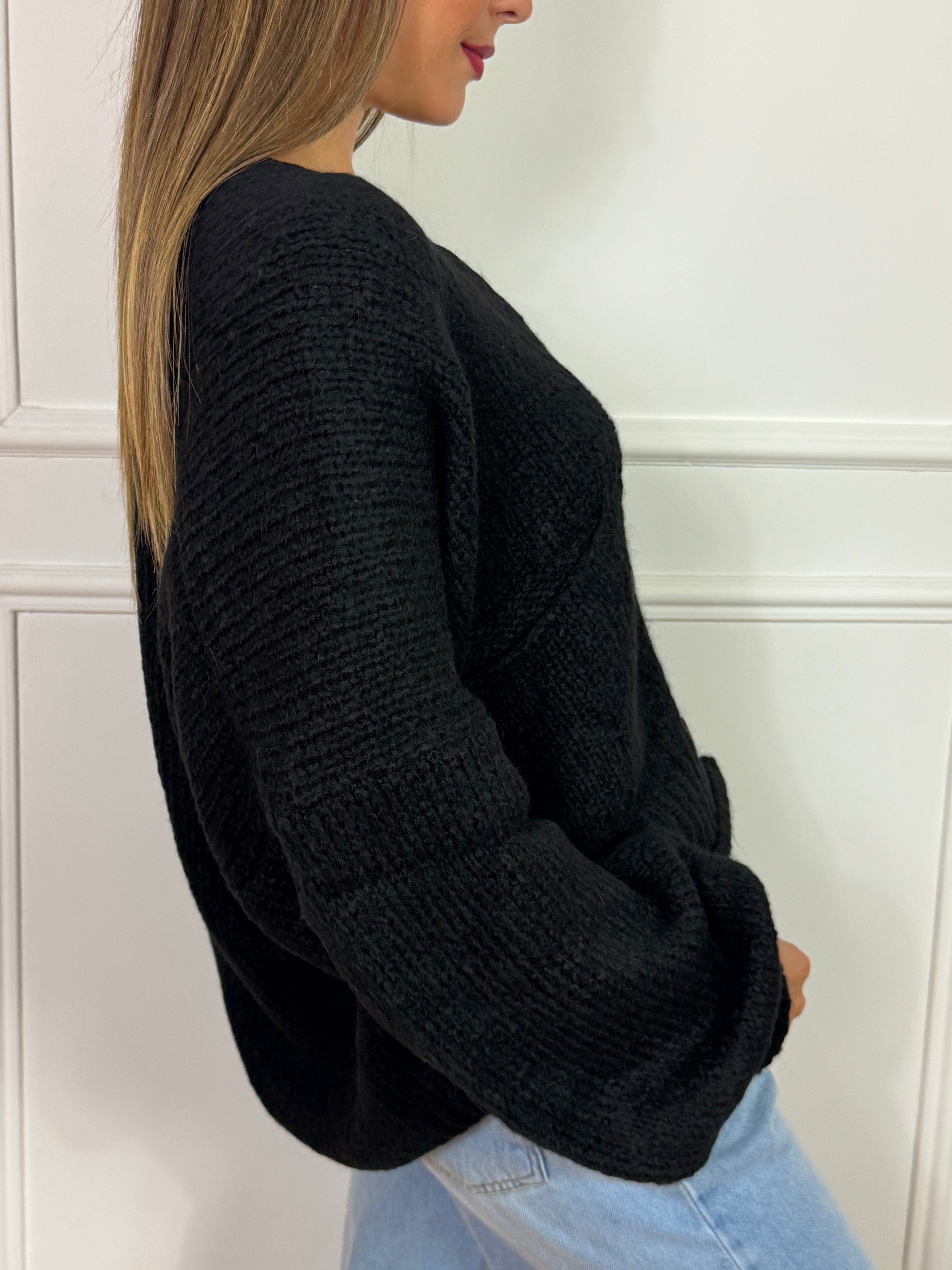 Cardigan OVER con bottoni Have One TINTA UNITA