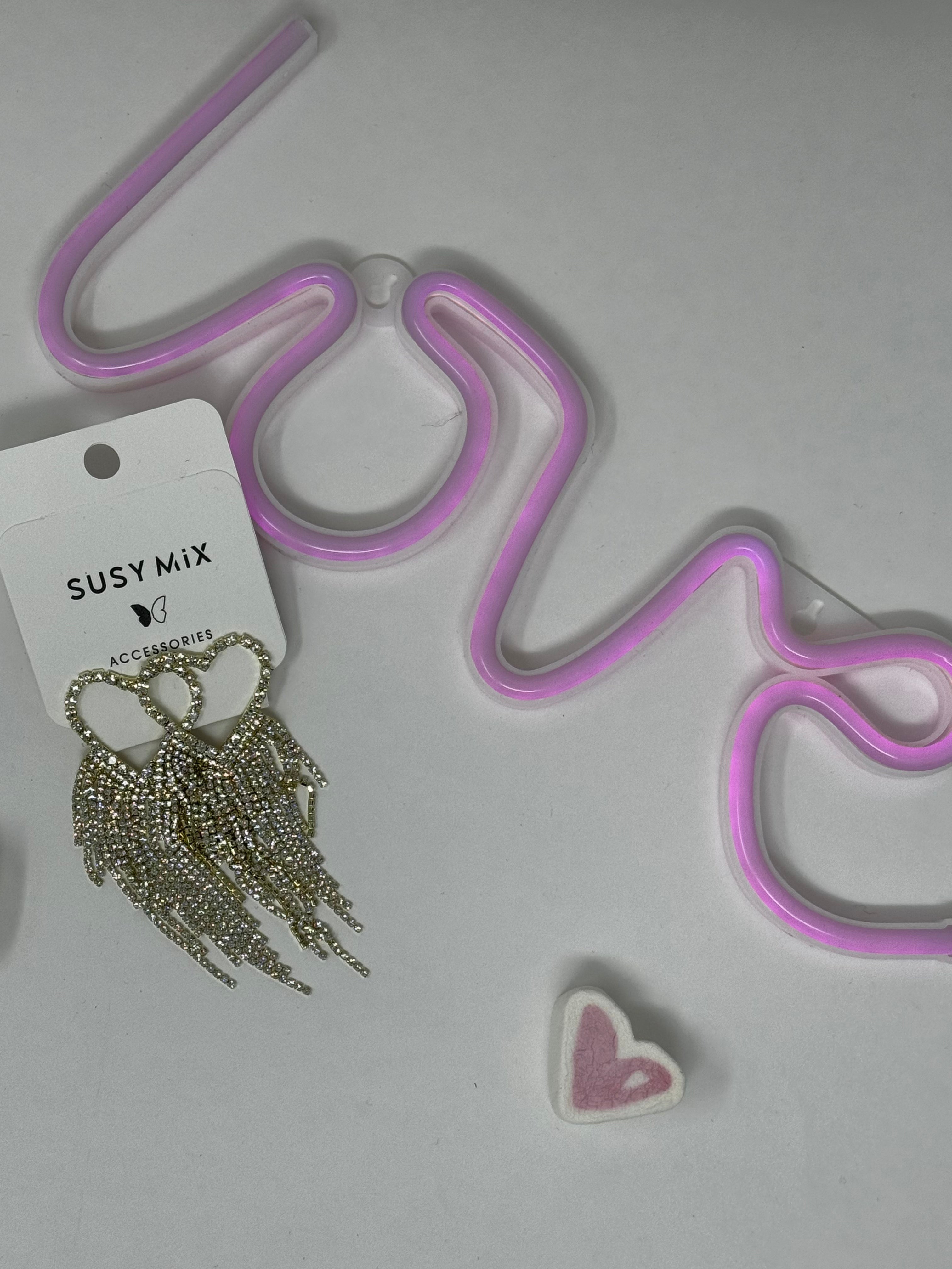 Orecchini pendenti Susy Mix CUORE ORO CON STRASS
