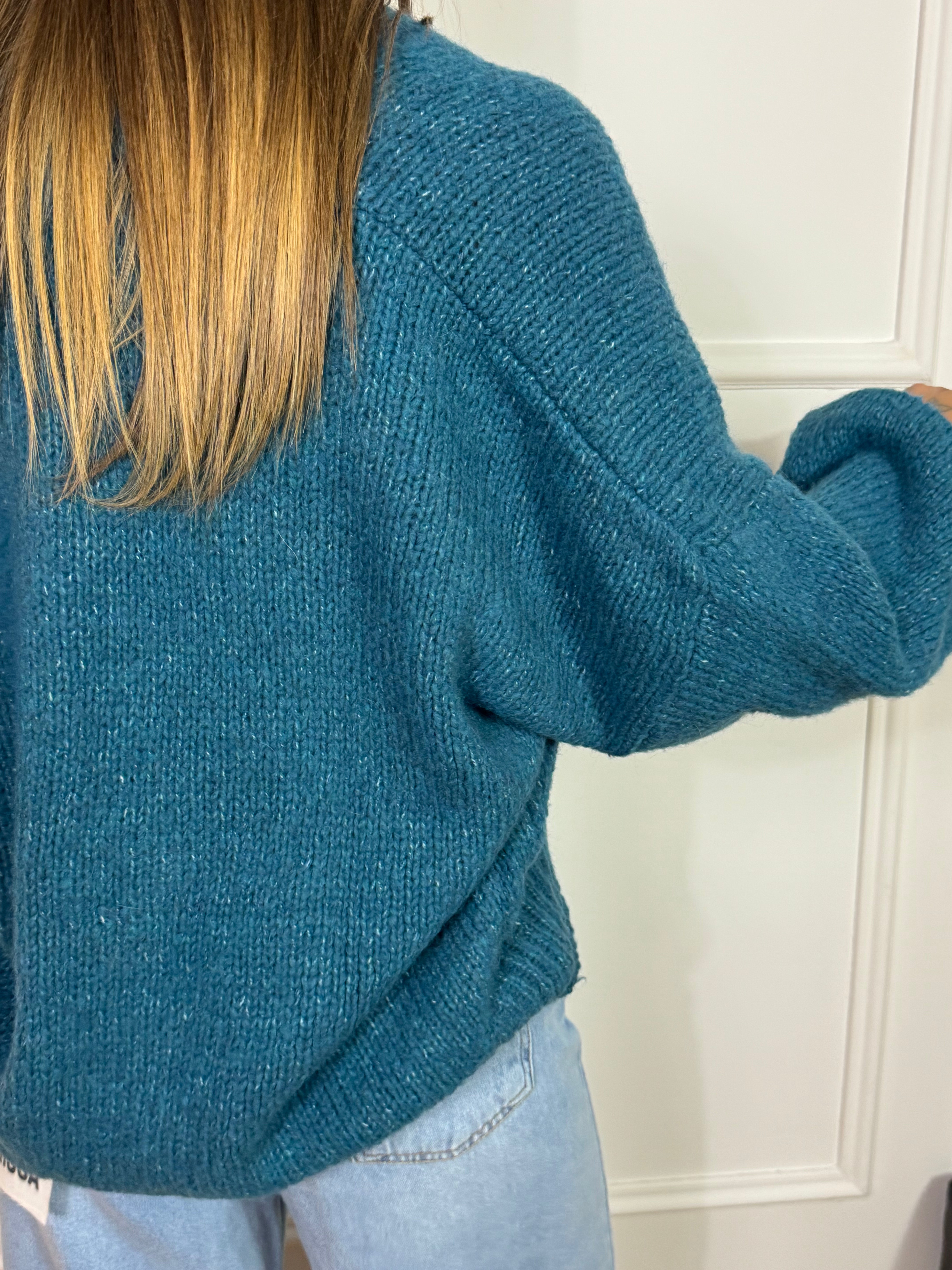 Cardigan OVER con bottoni Have One TINTA UNITA