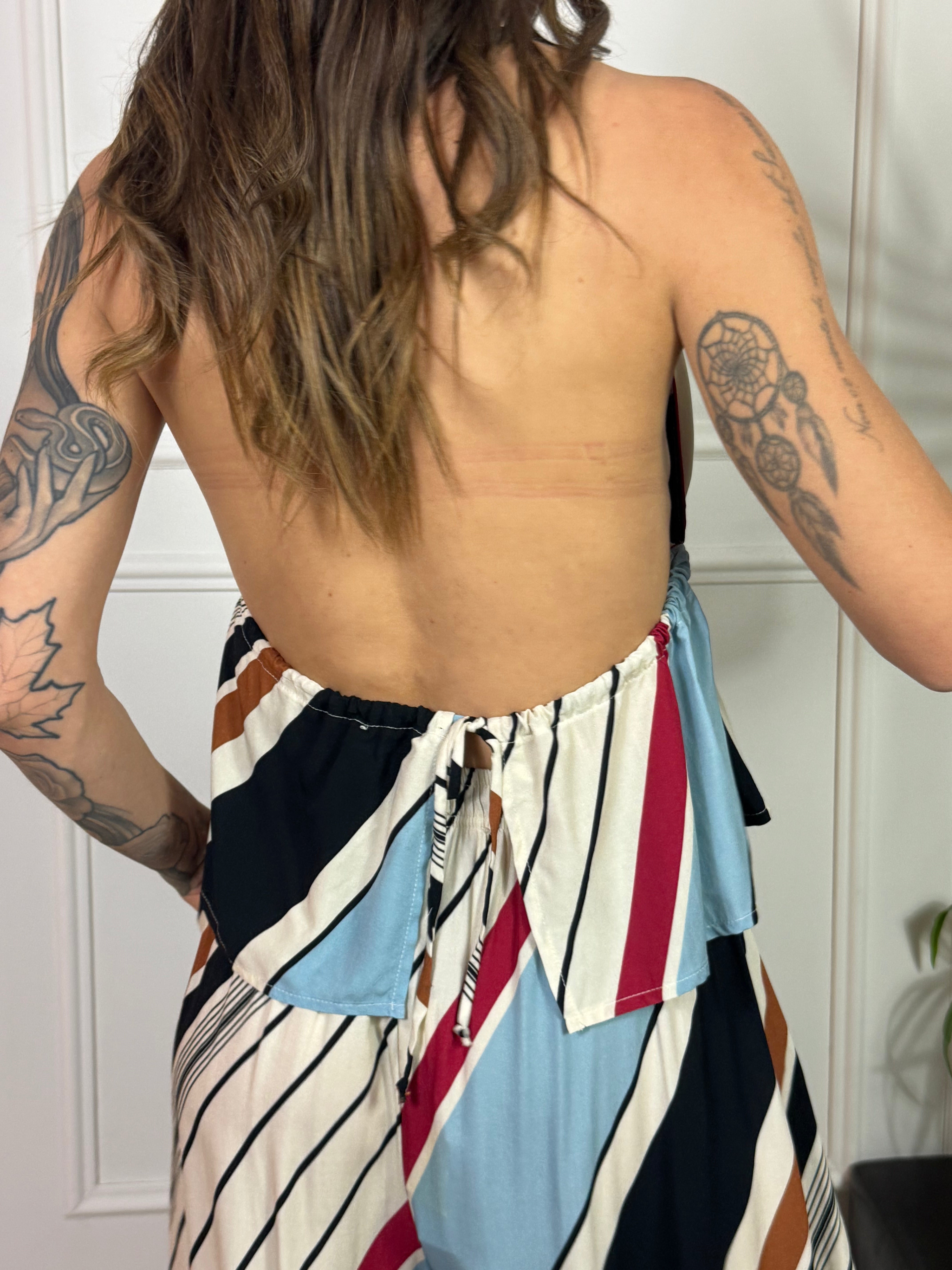 TOP FAZZOLETTO Victoria ILMH fantasia RIGHE COLORATE