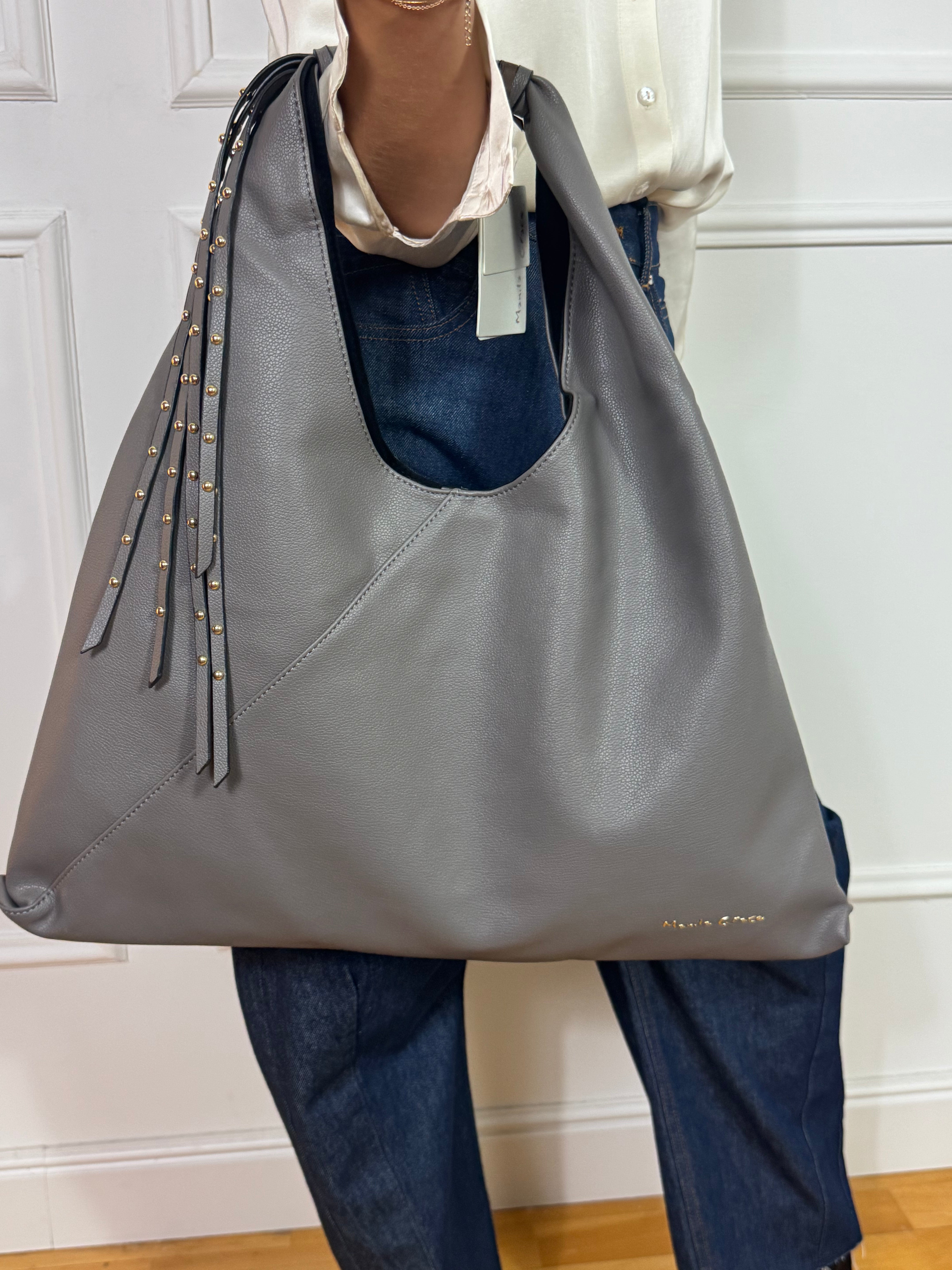 Borsa a sacca SAC BAG Manila Grace - FRANGE CON BORCHIE