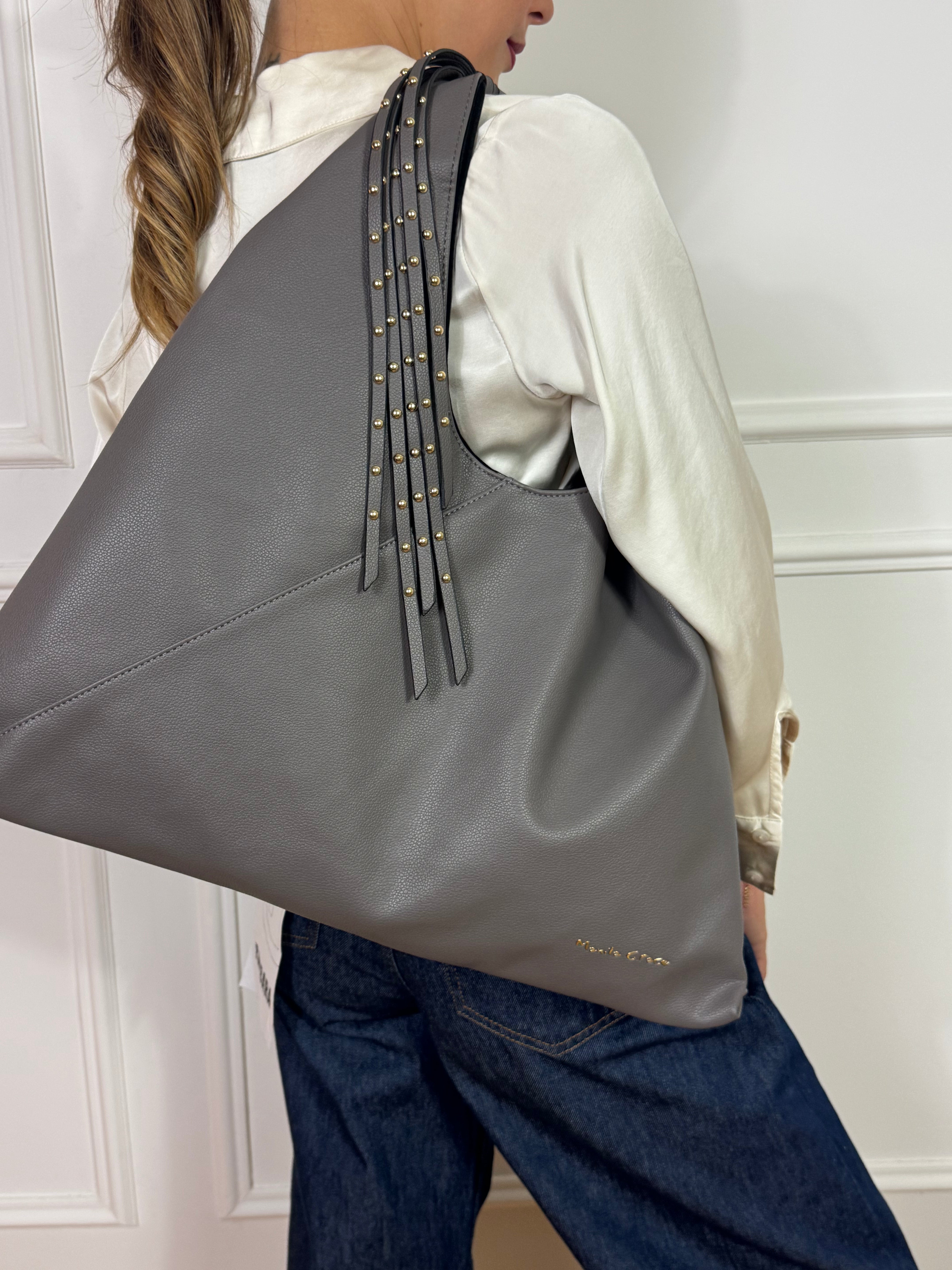 Borsa a sacca SAC BAG Manila Grace - FRANGE CON BORCHIE