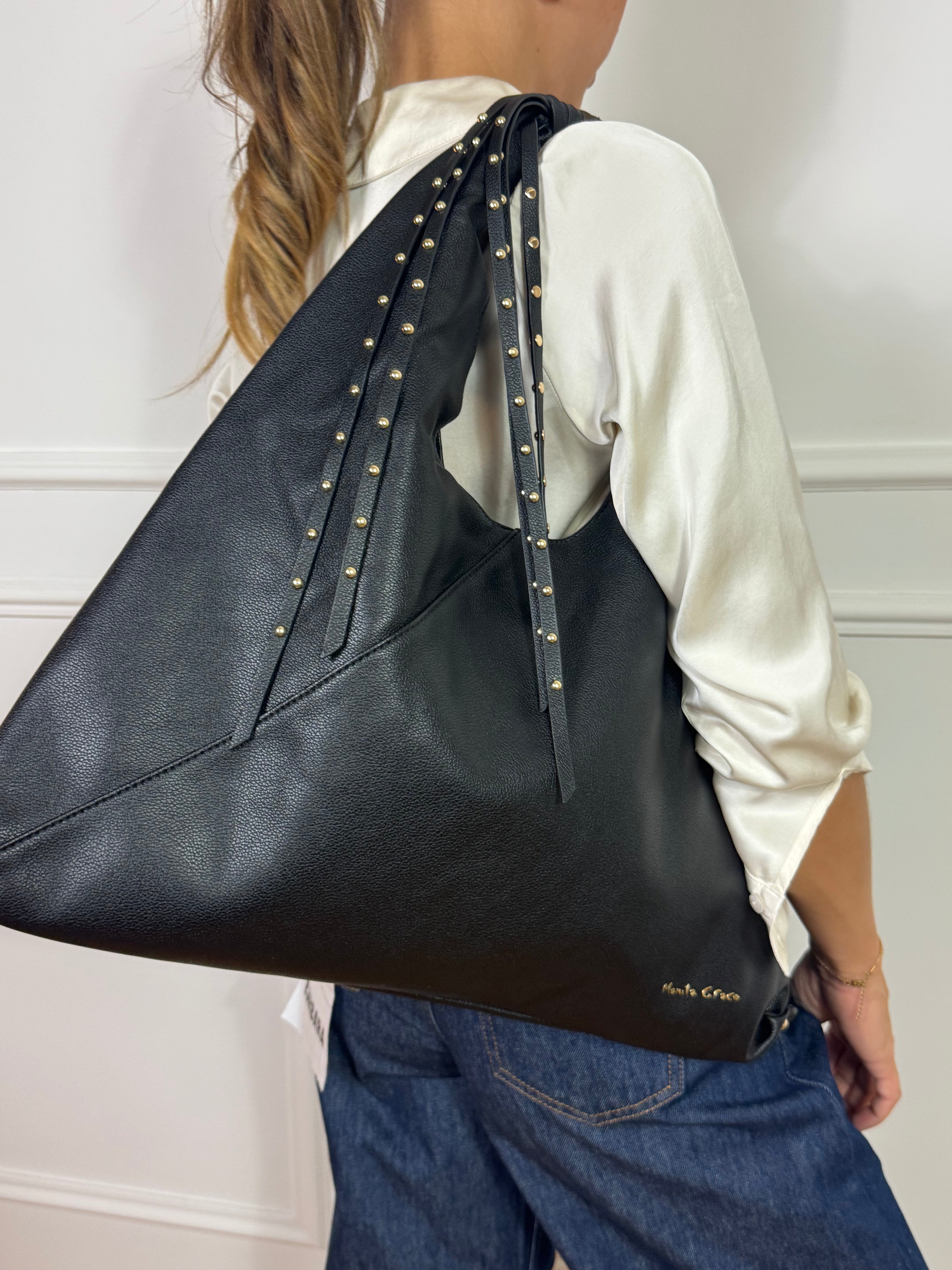 Borsa a sacca SAC BAG Manila Grace - FRANGE CON BORCHIE