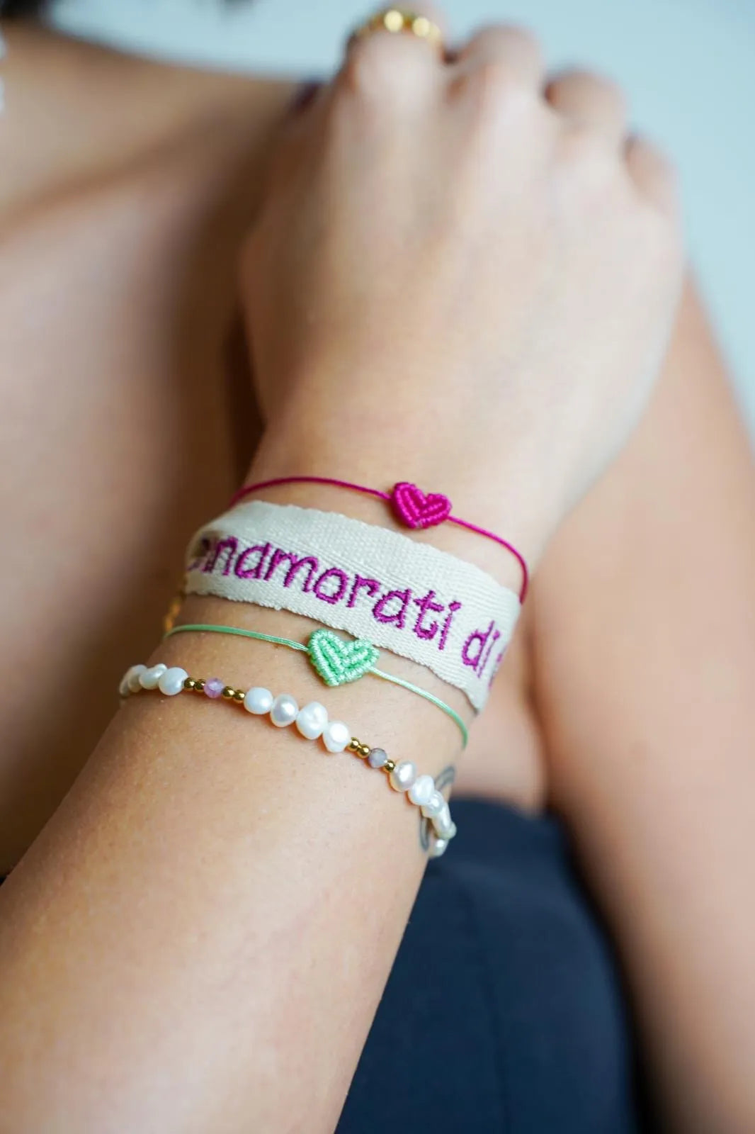 Braccialetto in corda Le Milli CUORE