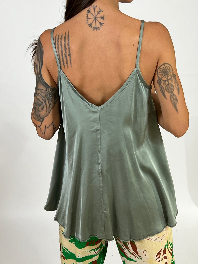 Top Kikisix spalline sottili raso over
