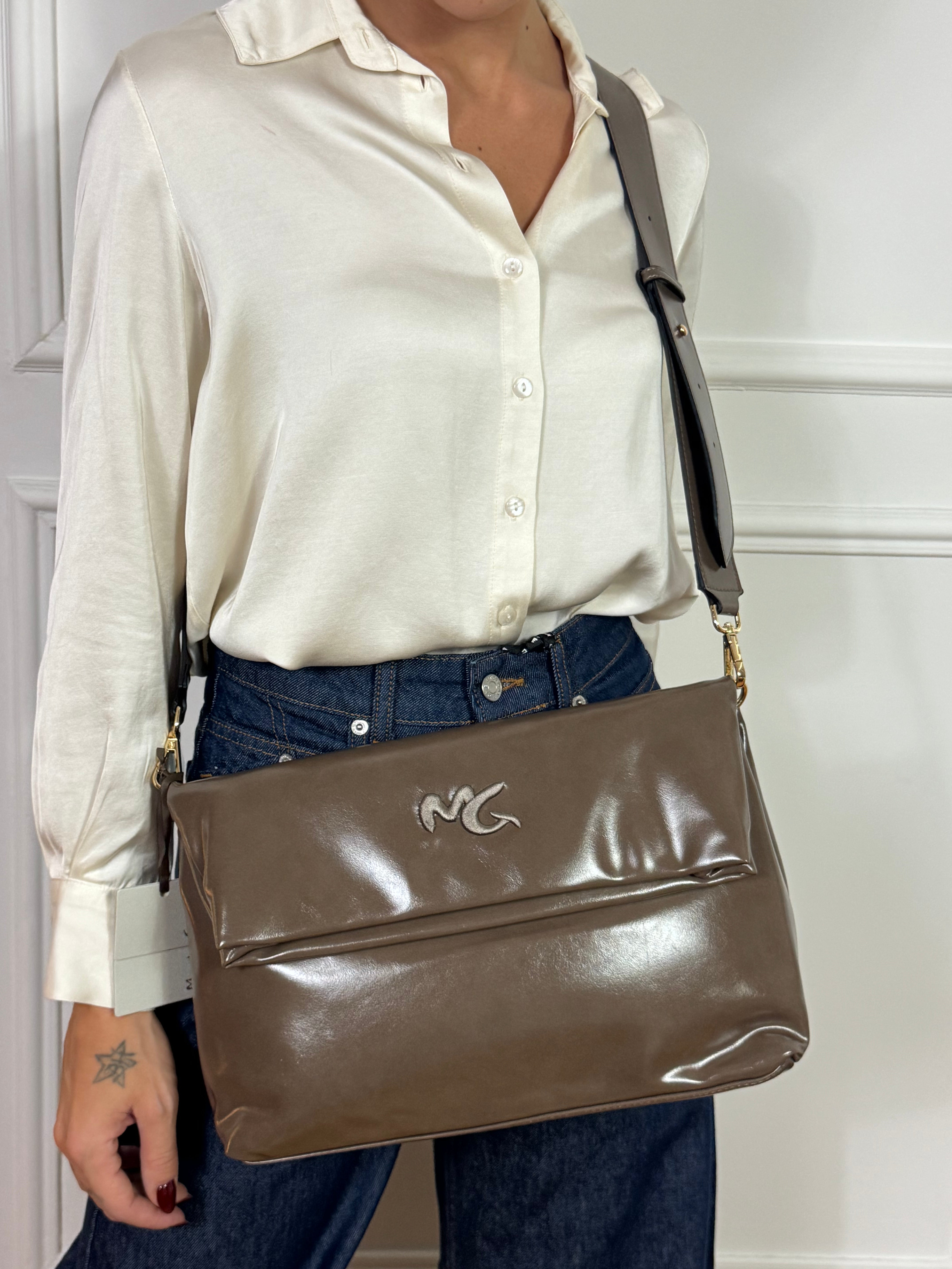 Borsa SAC BAG PIEGA / POCHETTE Manila Grace - LUCIDO CON PATTA