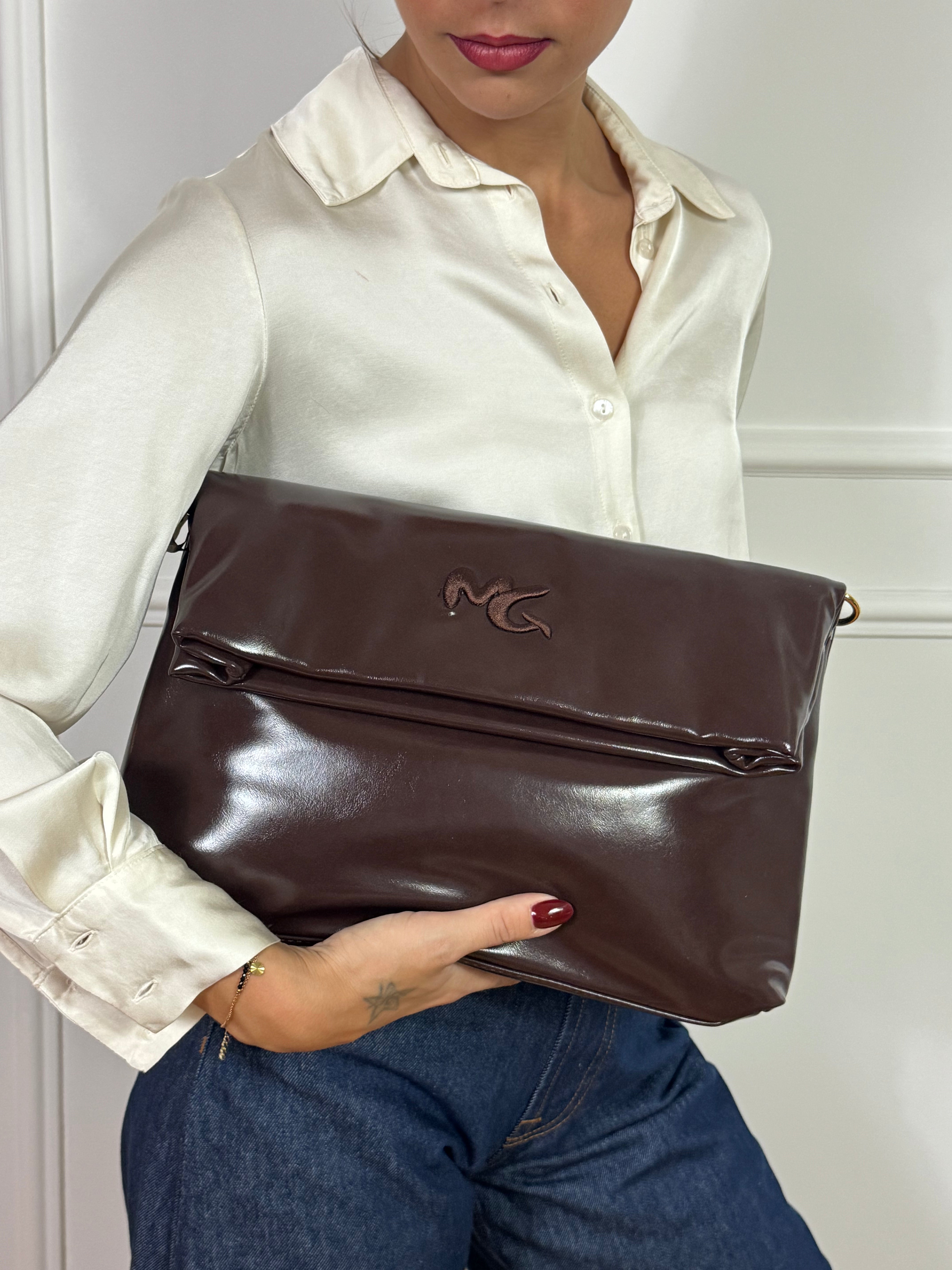 Borsa SAC BAG PIEGA / POCHETTE Manila Grace - LUCIDO CON PATTA