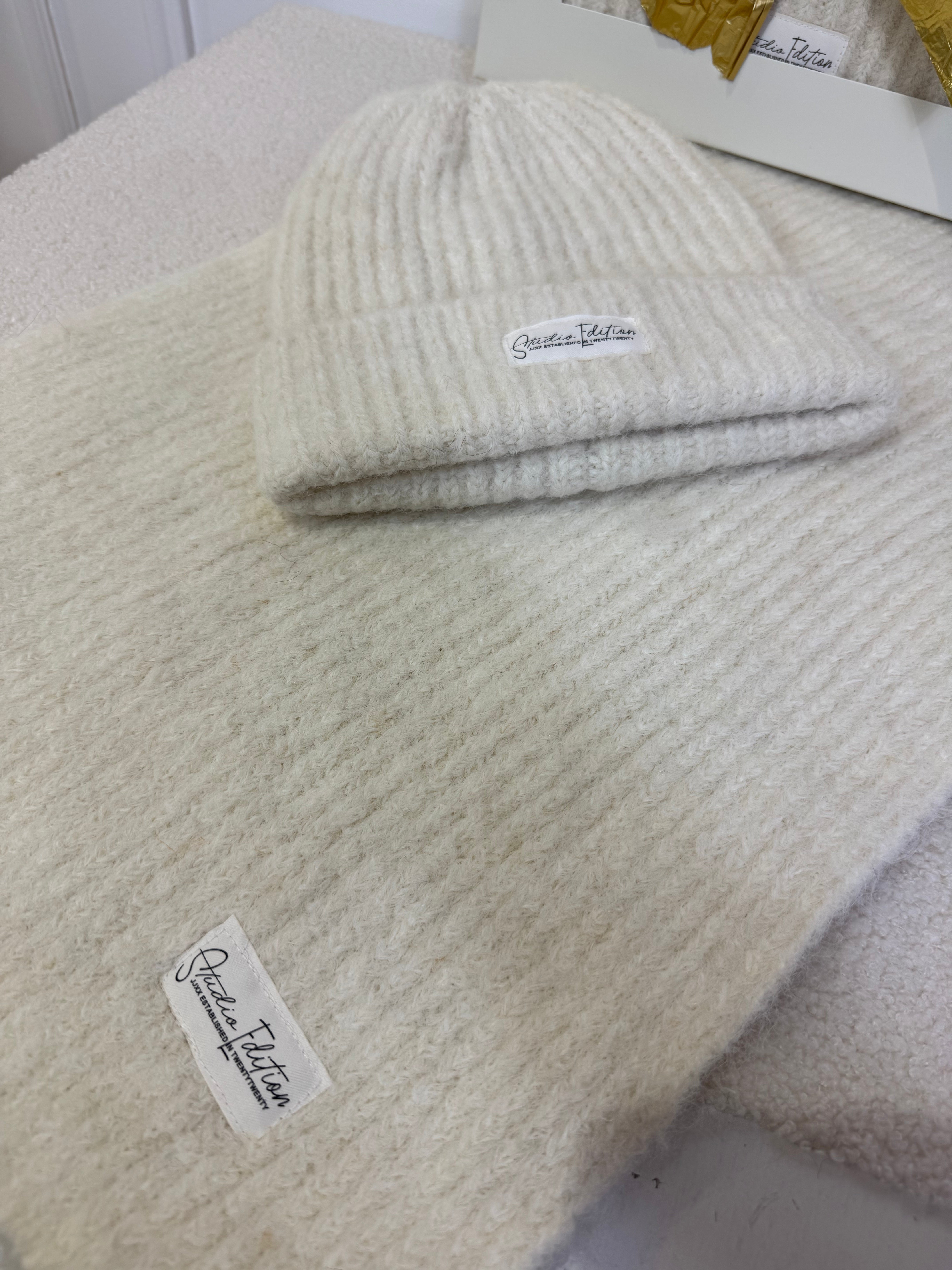 SET COMPLETO CUFFIA + SCIARPA  misto lana JJXX