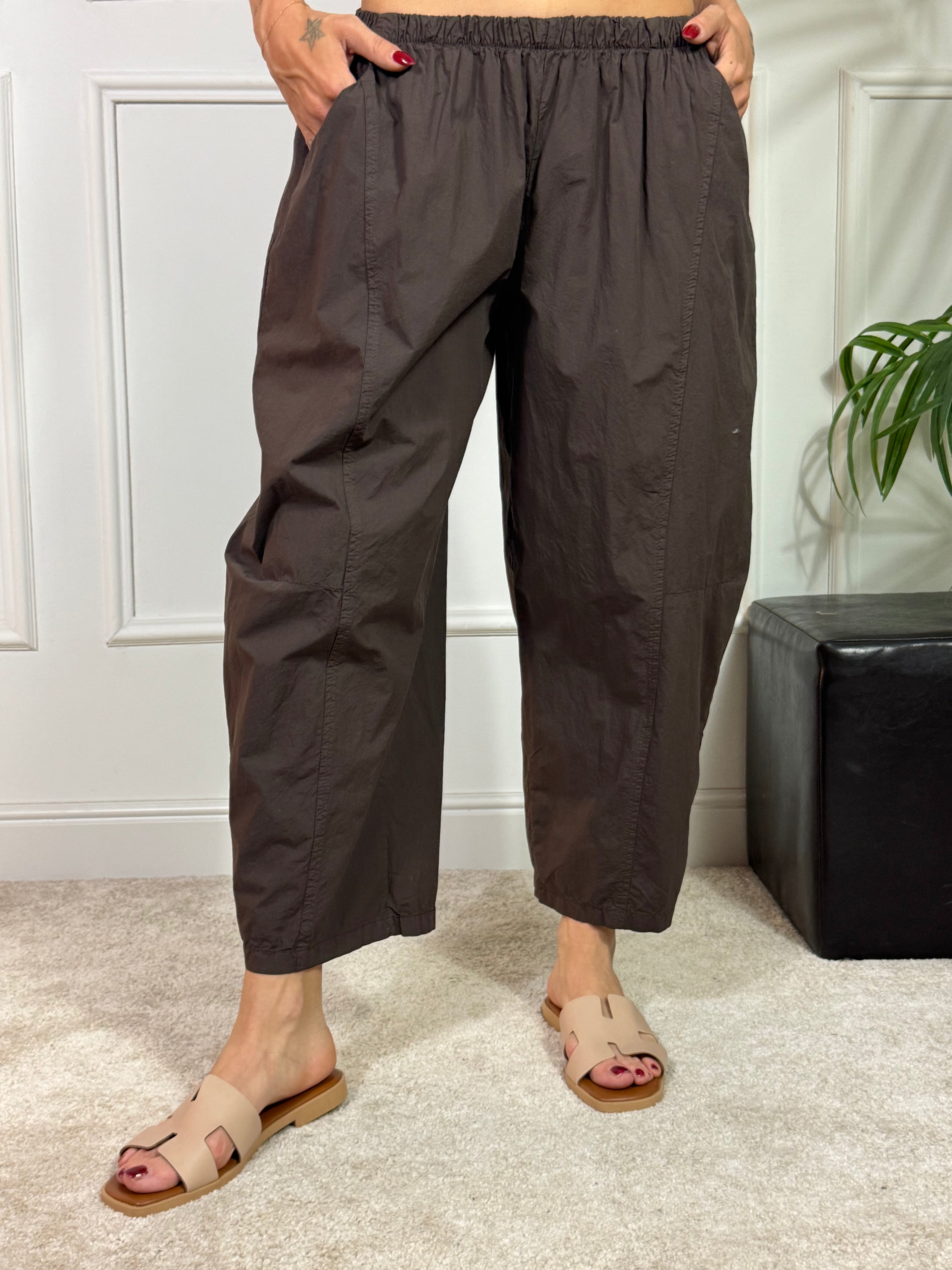 Pantalone BARREL CROPPED in cotone Victoria ILMH COMODO