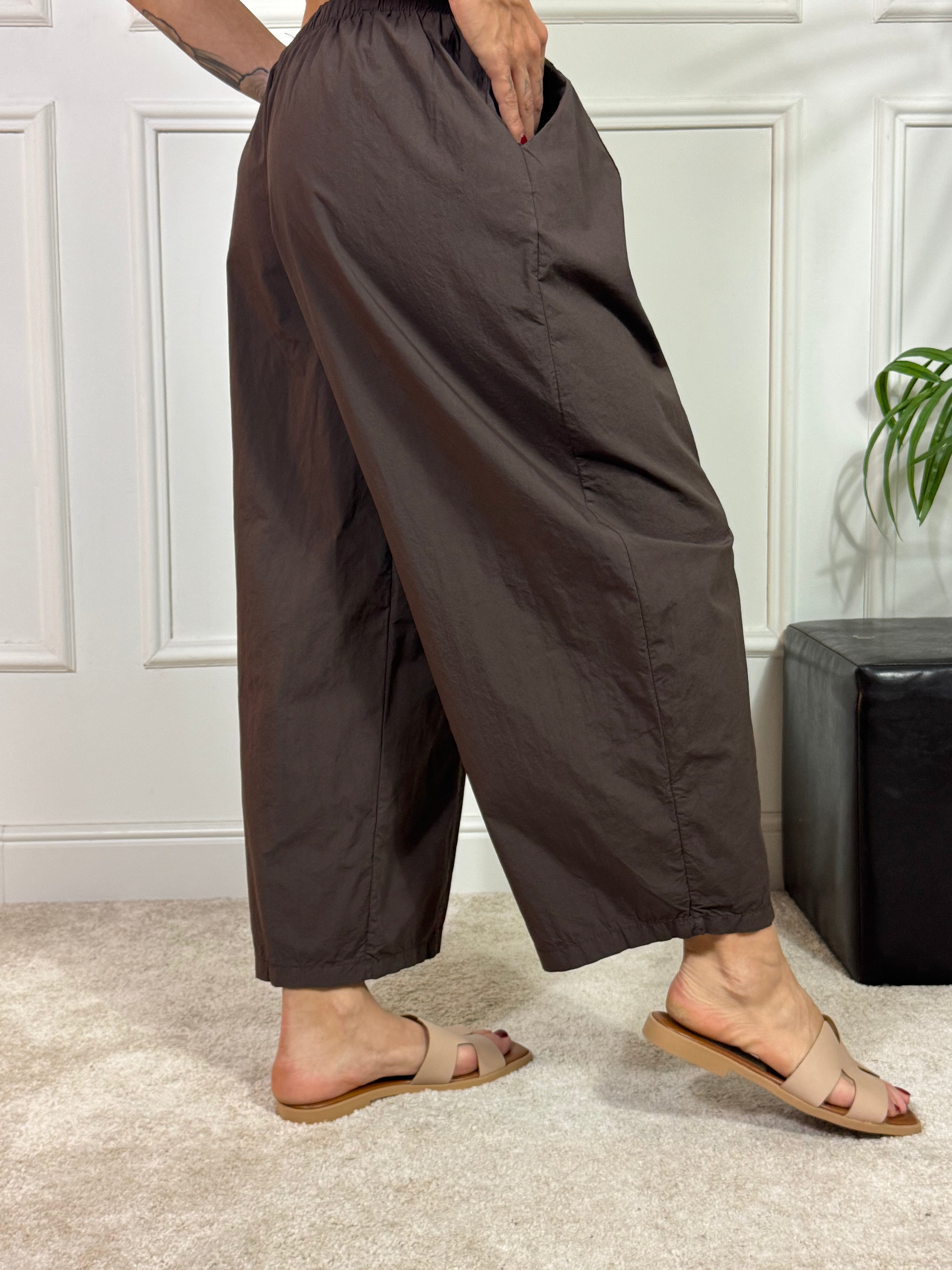 Pantalone BARREL CROPPED in cotone Victoria ILMH COMODO