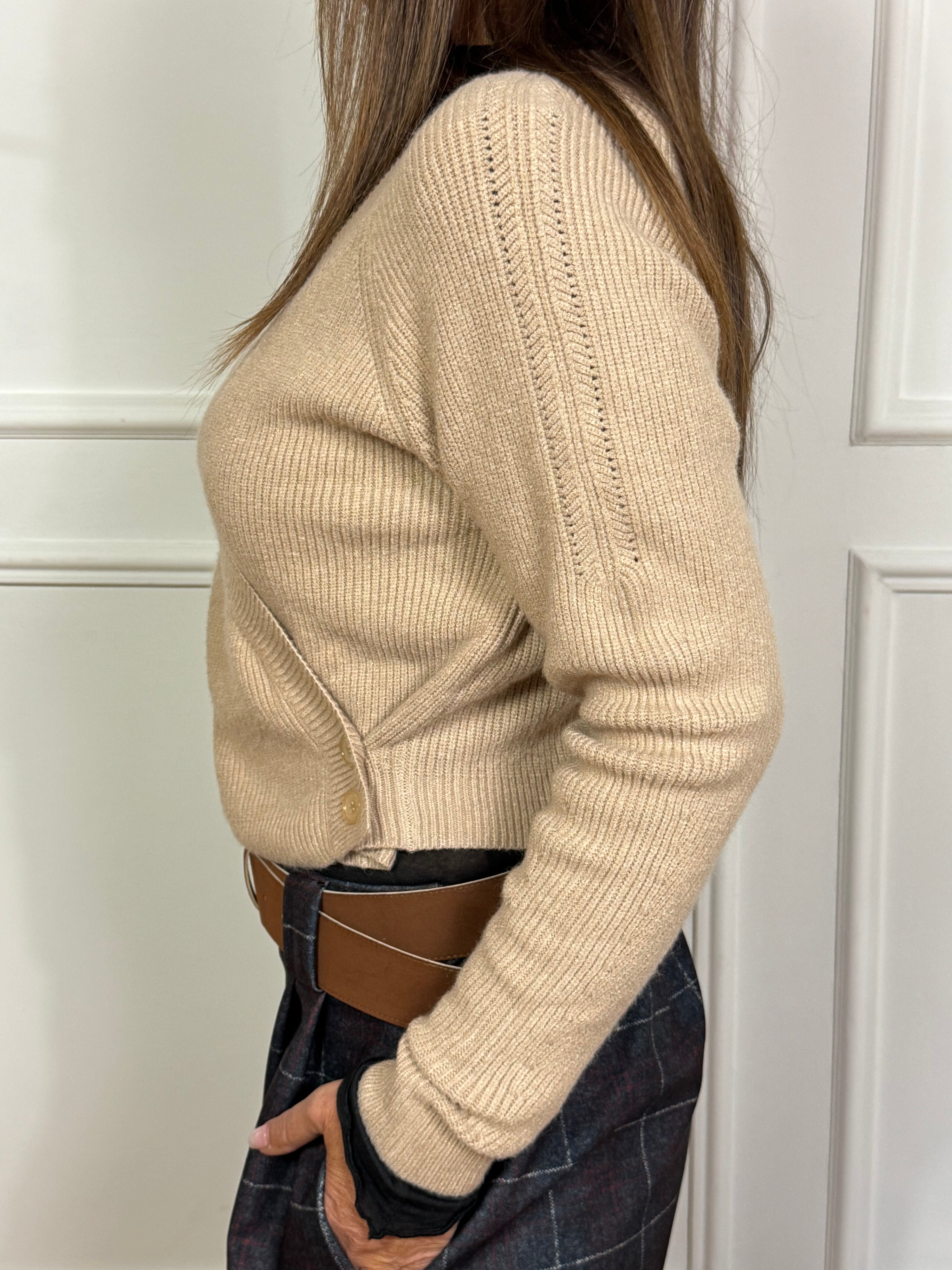 Maglia incrociata con bottoni Victoria ILMH