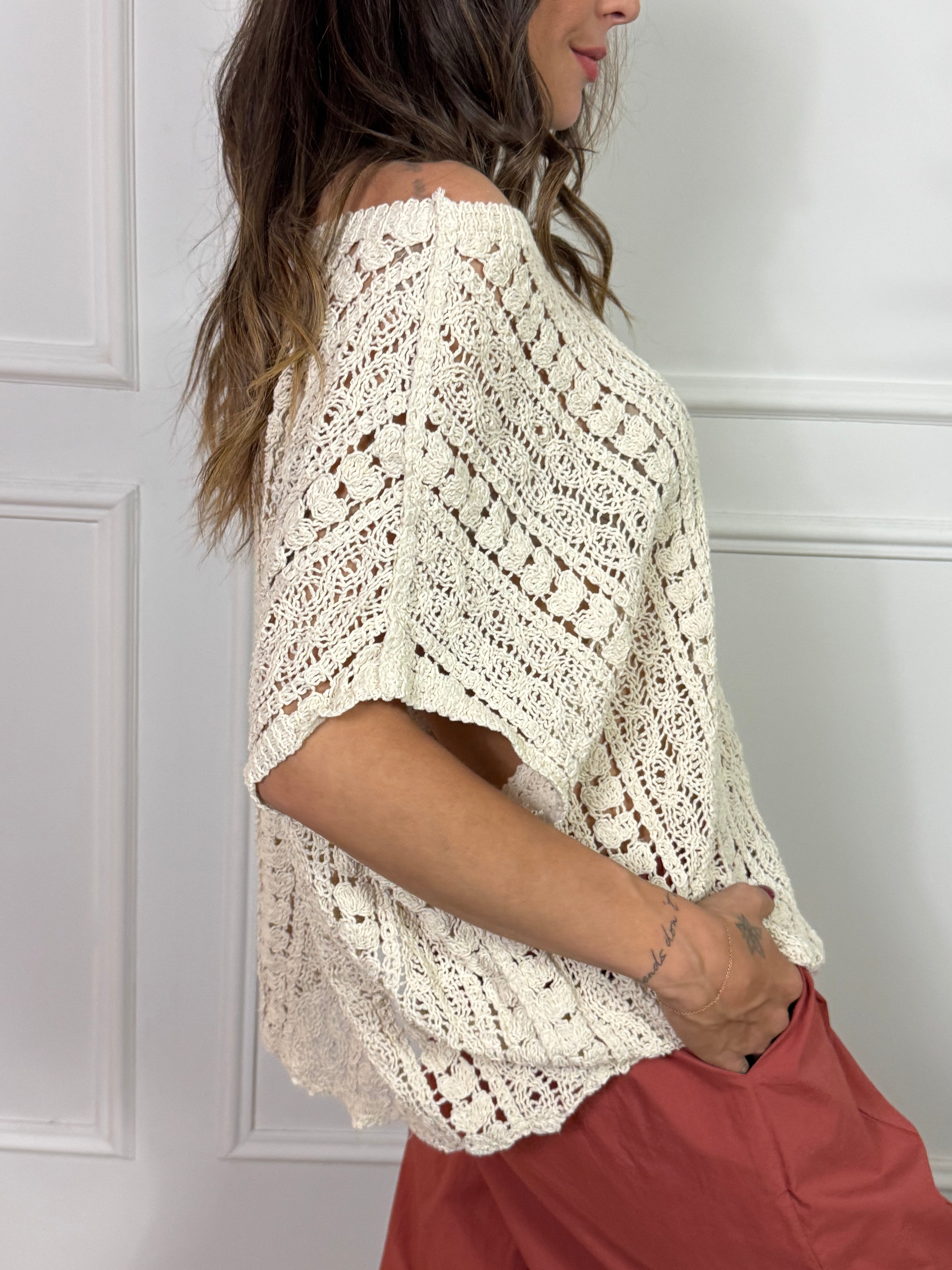 GILET CHIUSO OVER CROCHET Victoria ILMH
