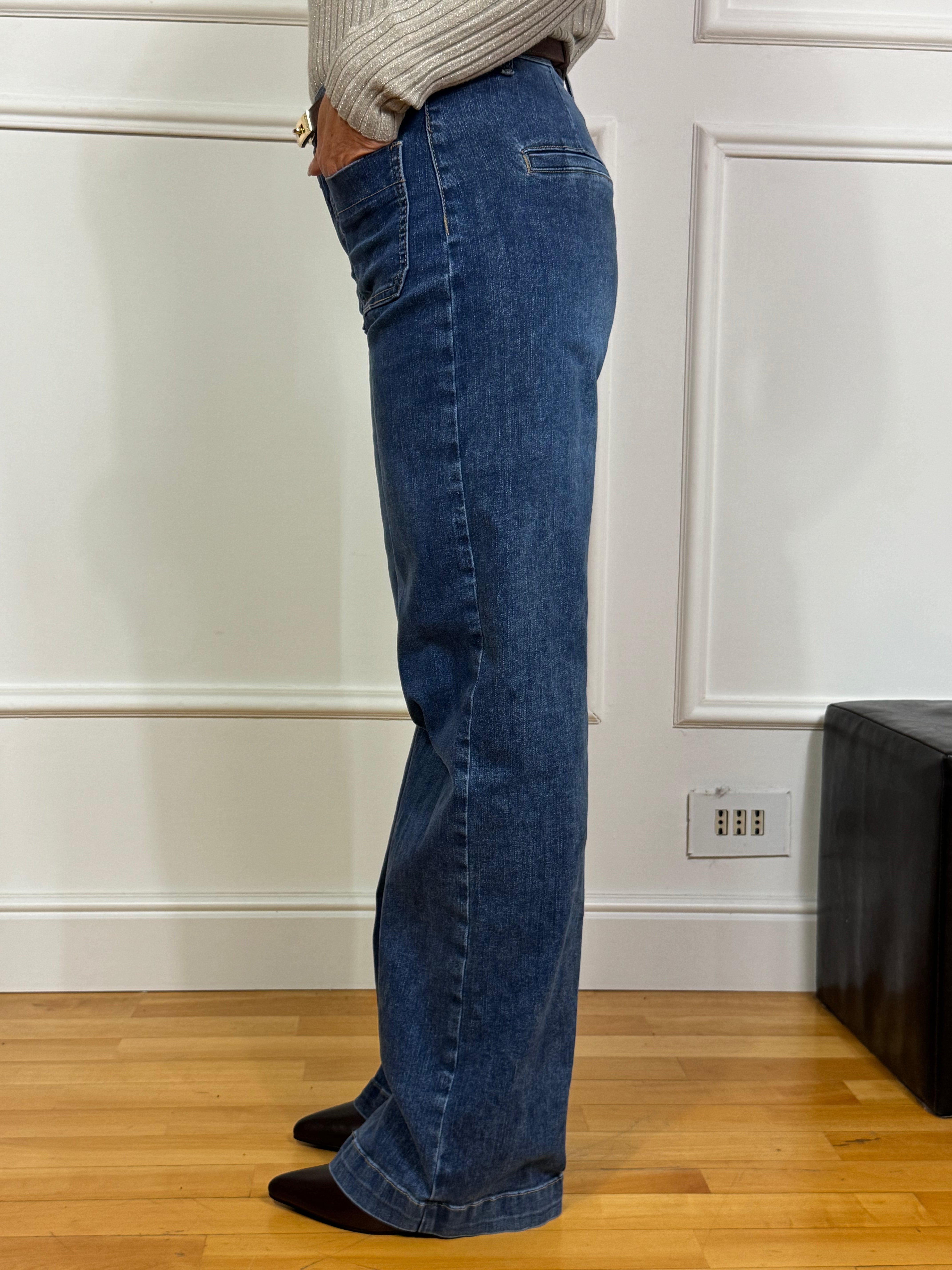 Jeans Victoria ILMH WIDE LEG CON TASCHINI FRONTALI