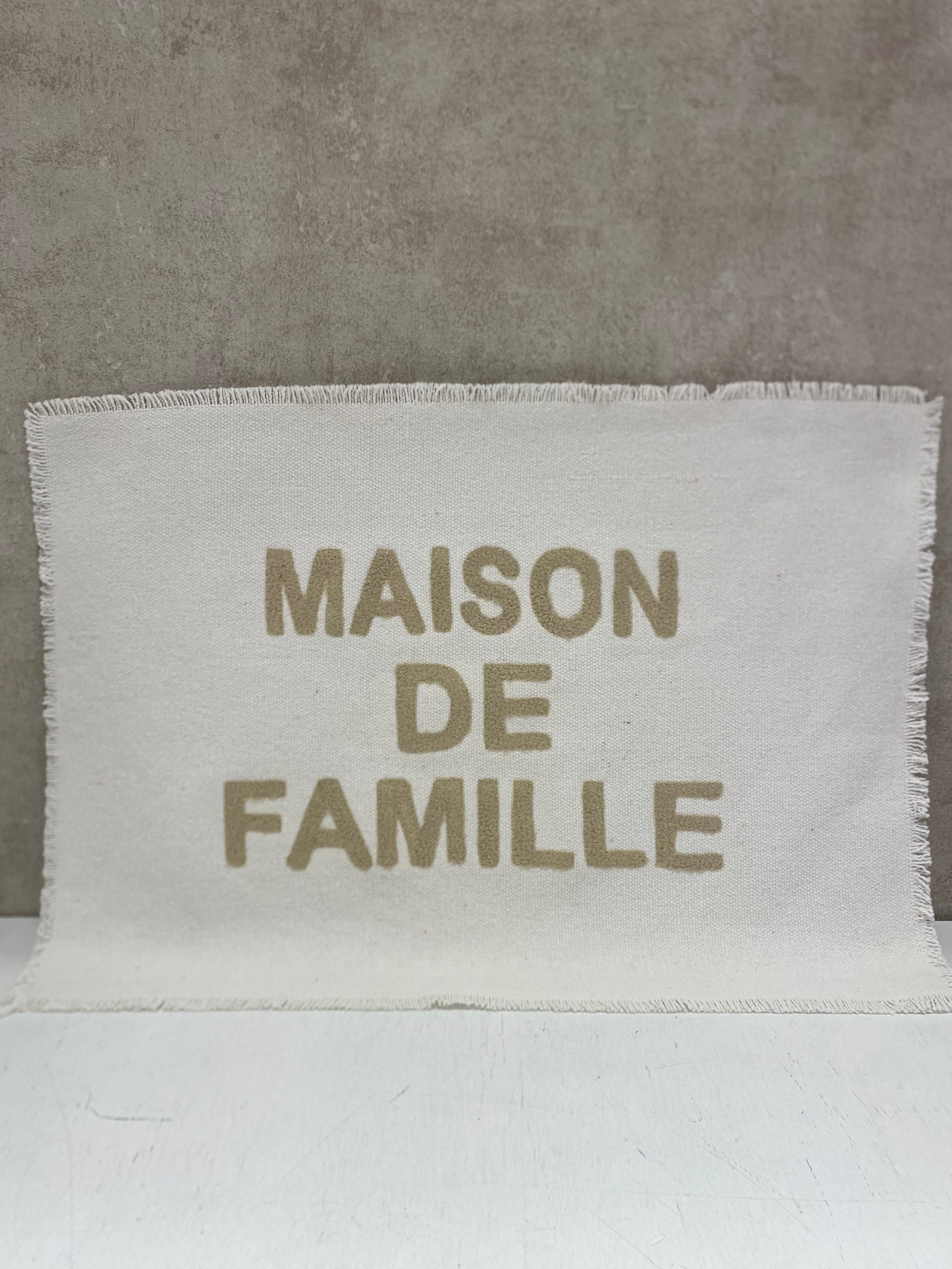 Tovaglietta MAISON FAMILLE BIANCO