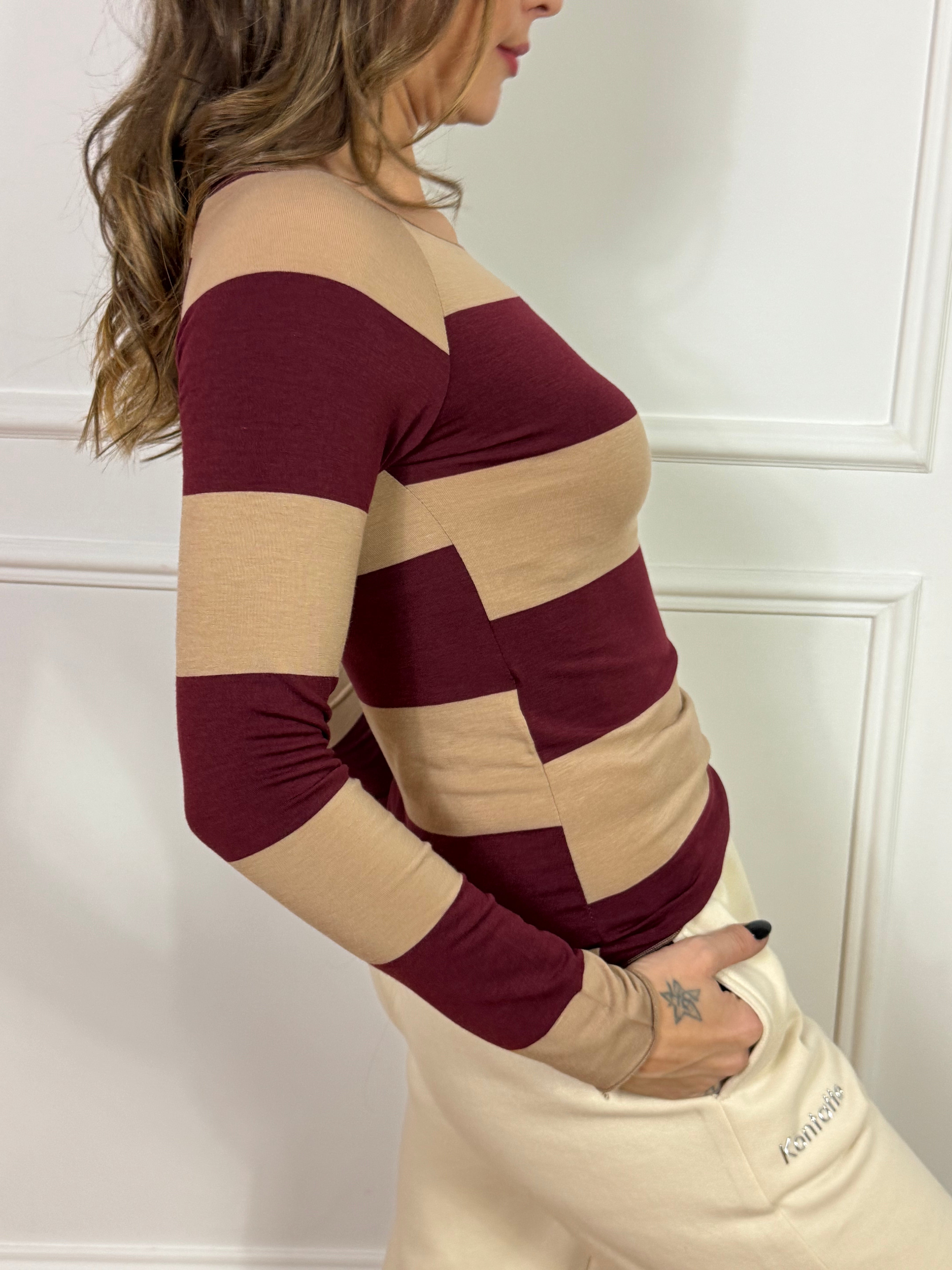 Maglia KONTATTO SECONDA PELLE RIGHE