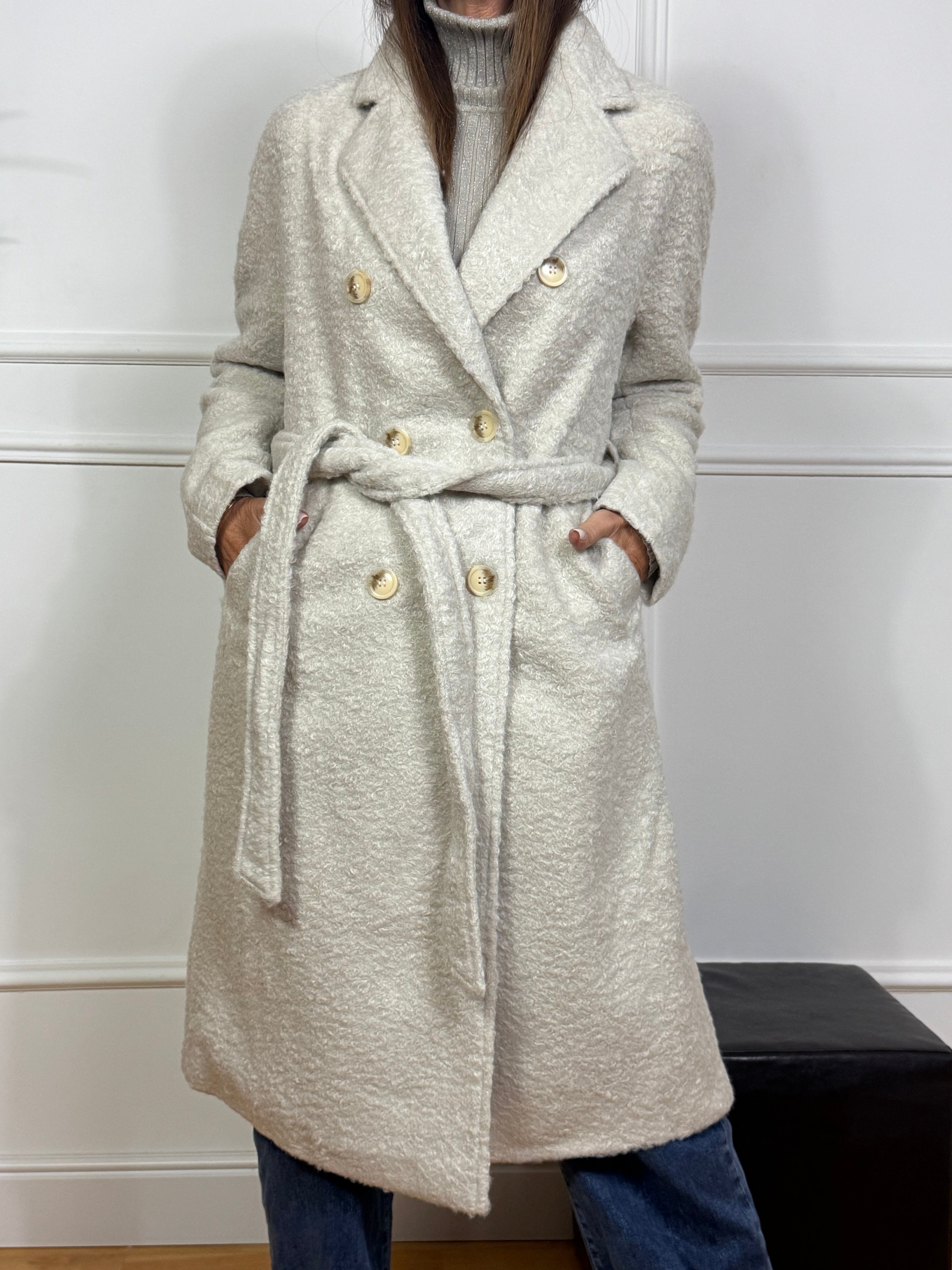 Cappotto Victoria ILMH doppiopetto TEDDY CON FUSCIACCA