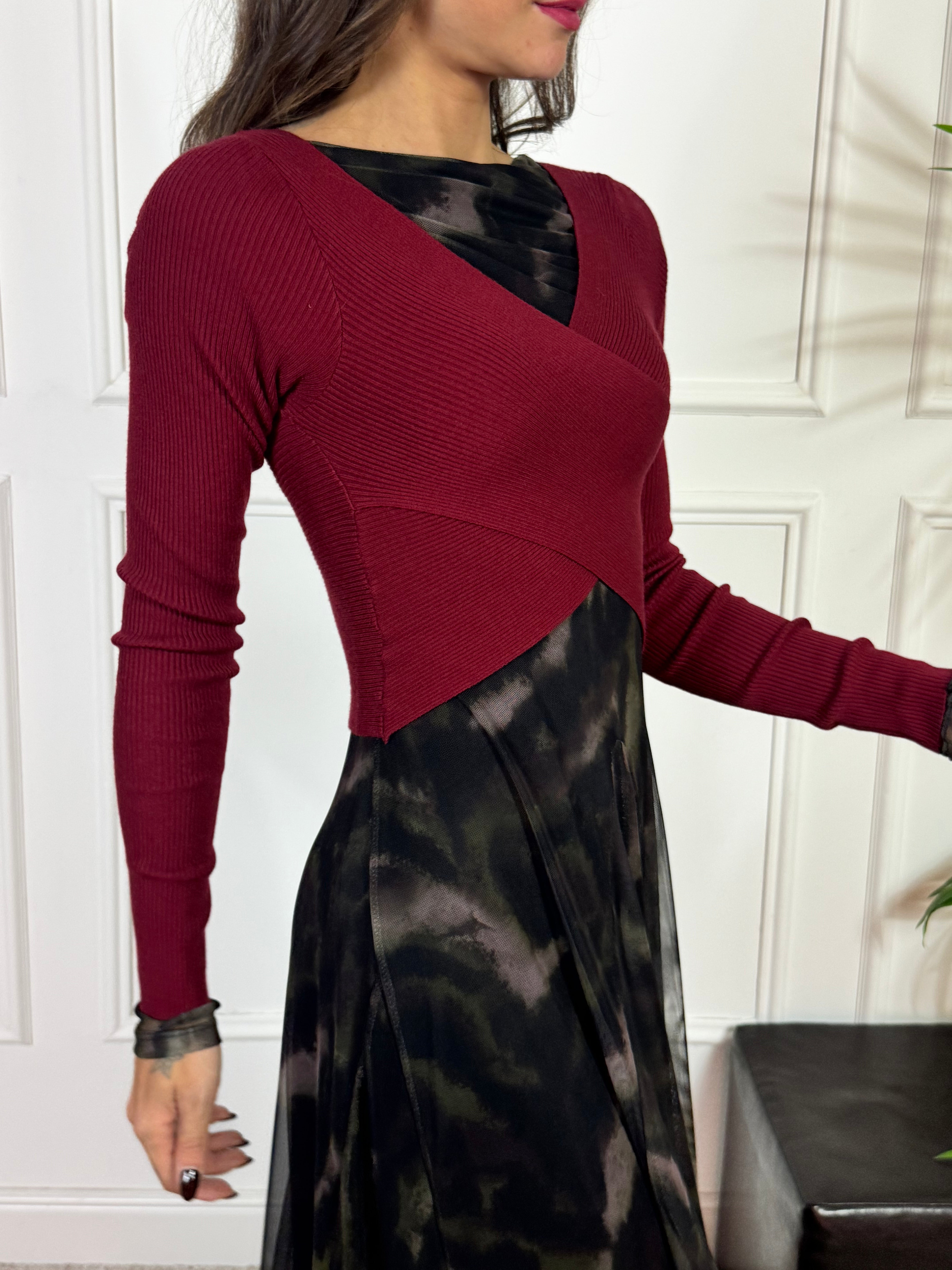 Maglia SCALDACUORE  SLIM incrociata Susy Mix COSTINE