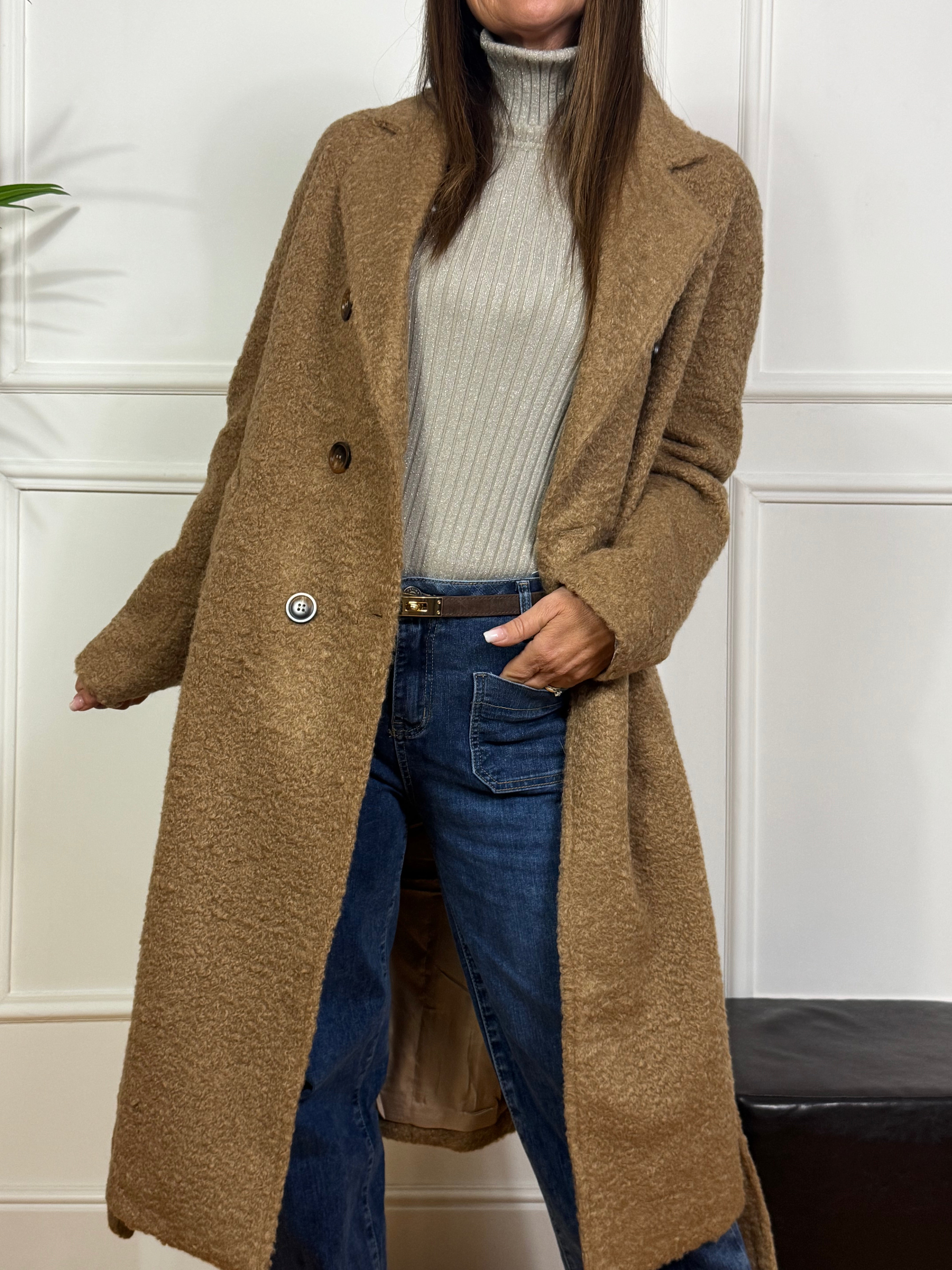 Cappotto Victoria ILMH doppiopetto TEDDY CON FUSCIACCA