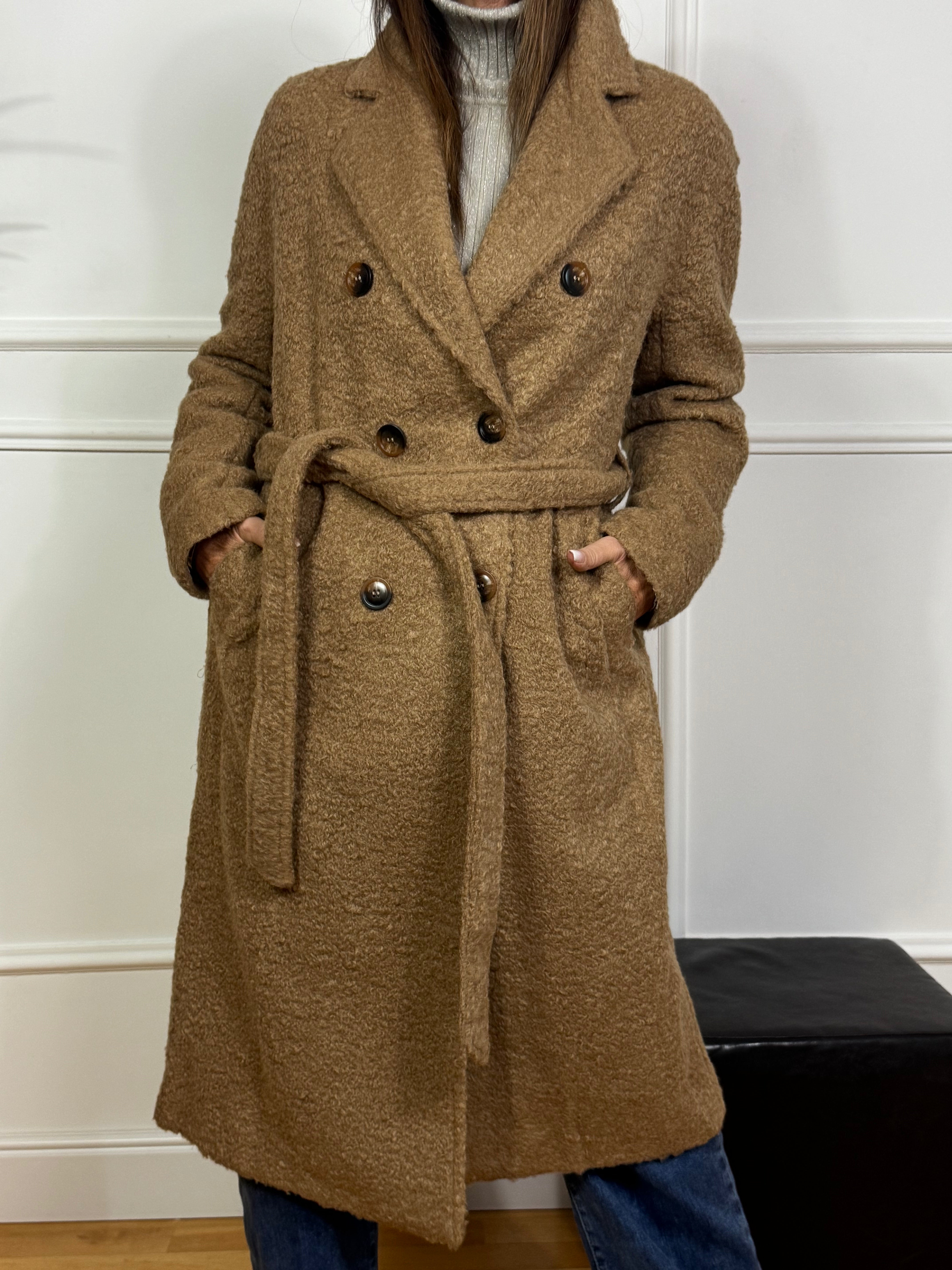 Cappotto Victoria ILMH doppiopetto TEDDY CON FUSCIACCA