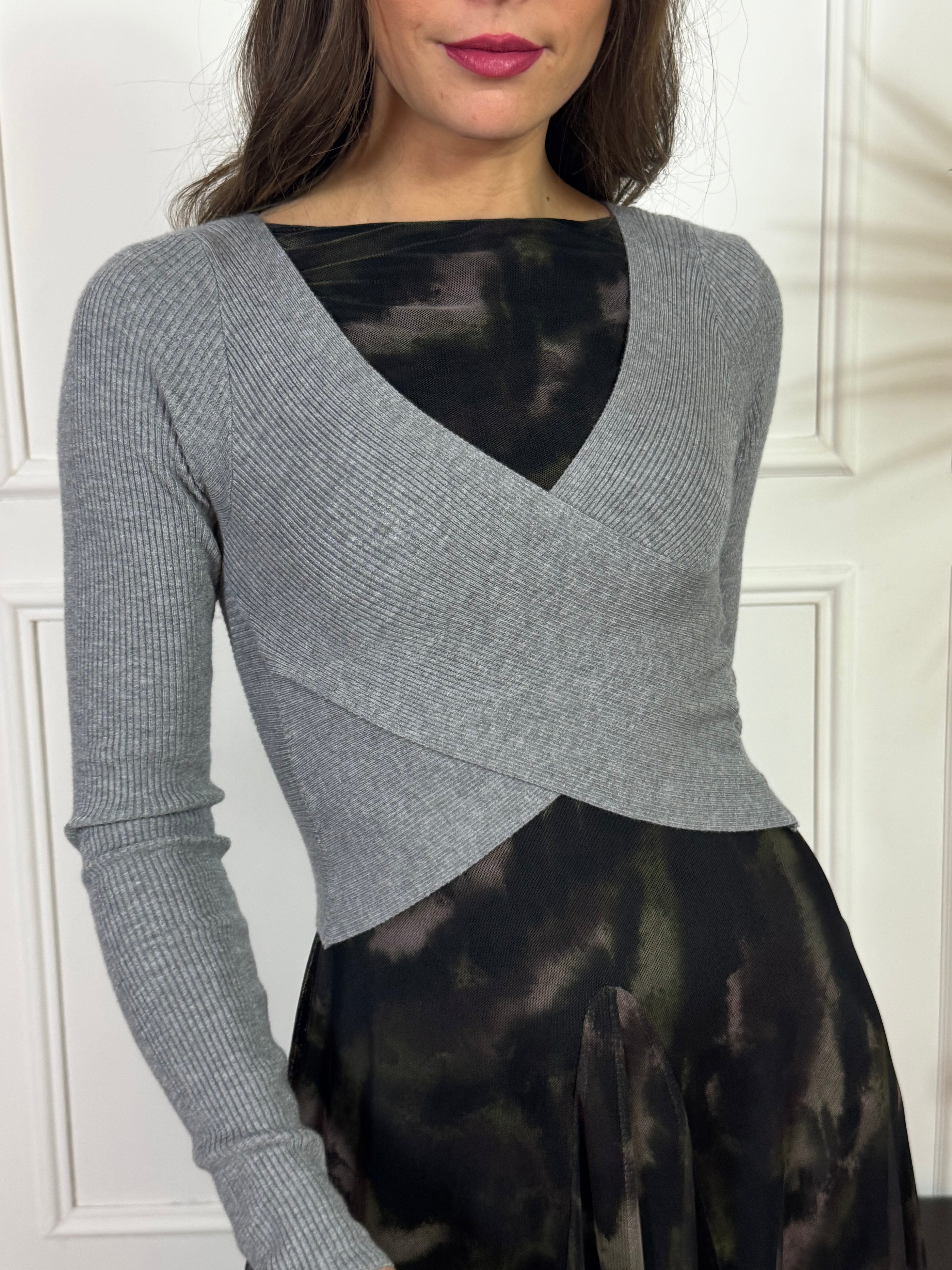 Maglia SCALDACUORE  SLIM incrociata Susy Mix COSTINE