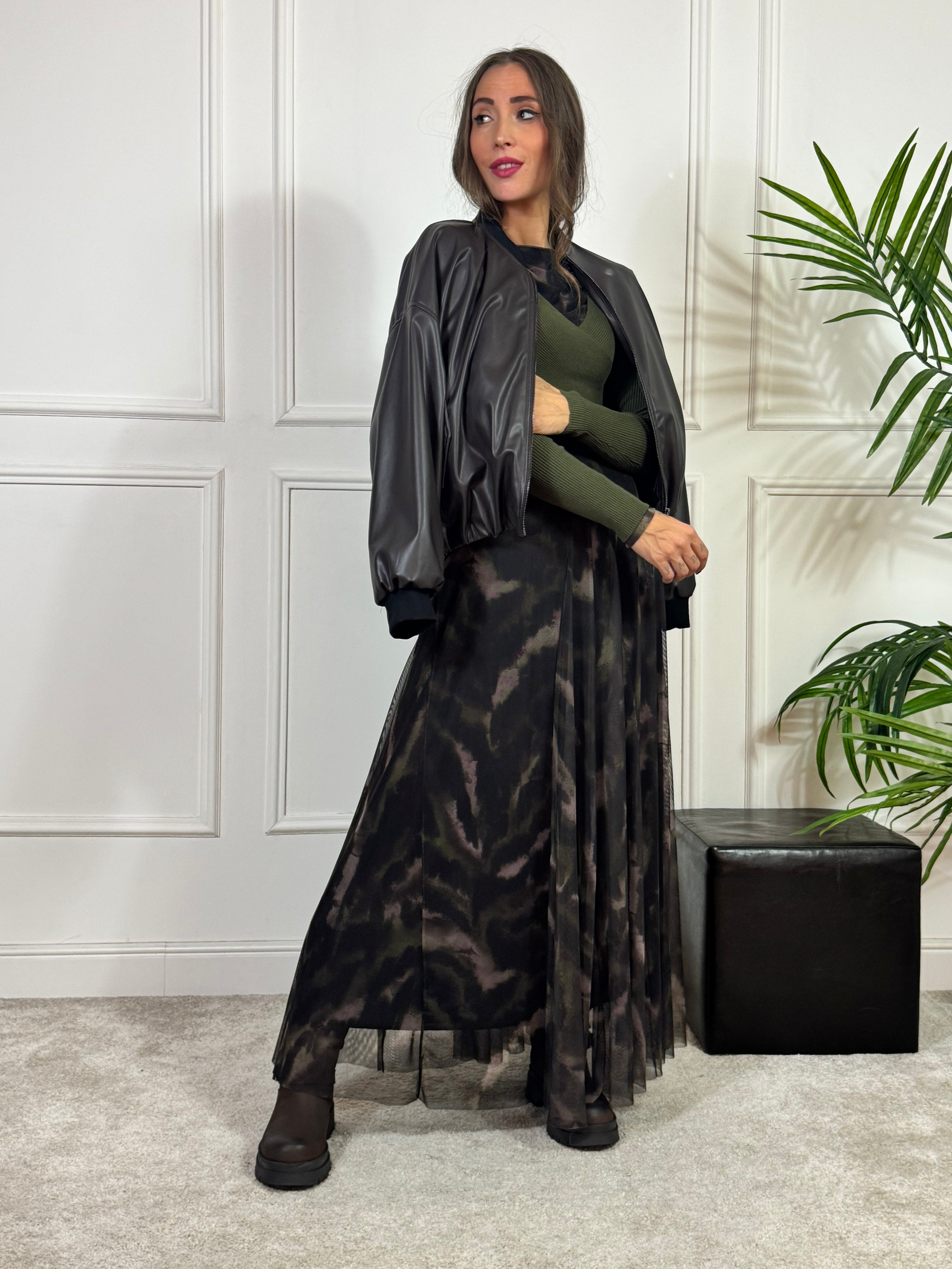 Bomber ecopelle Susy Mix