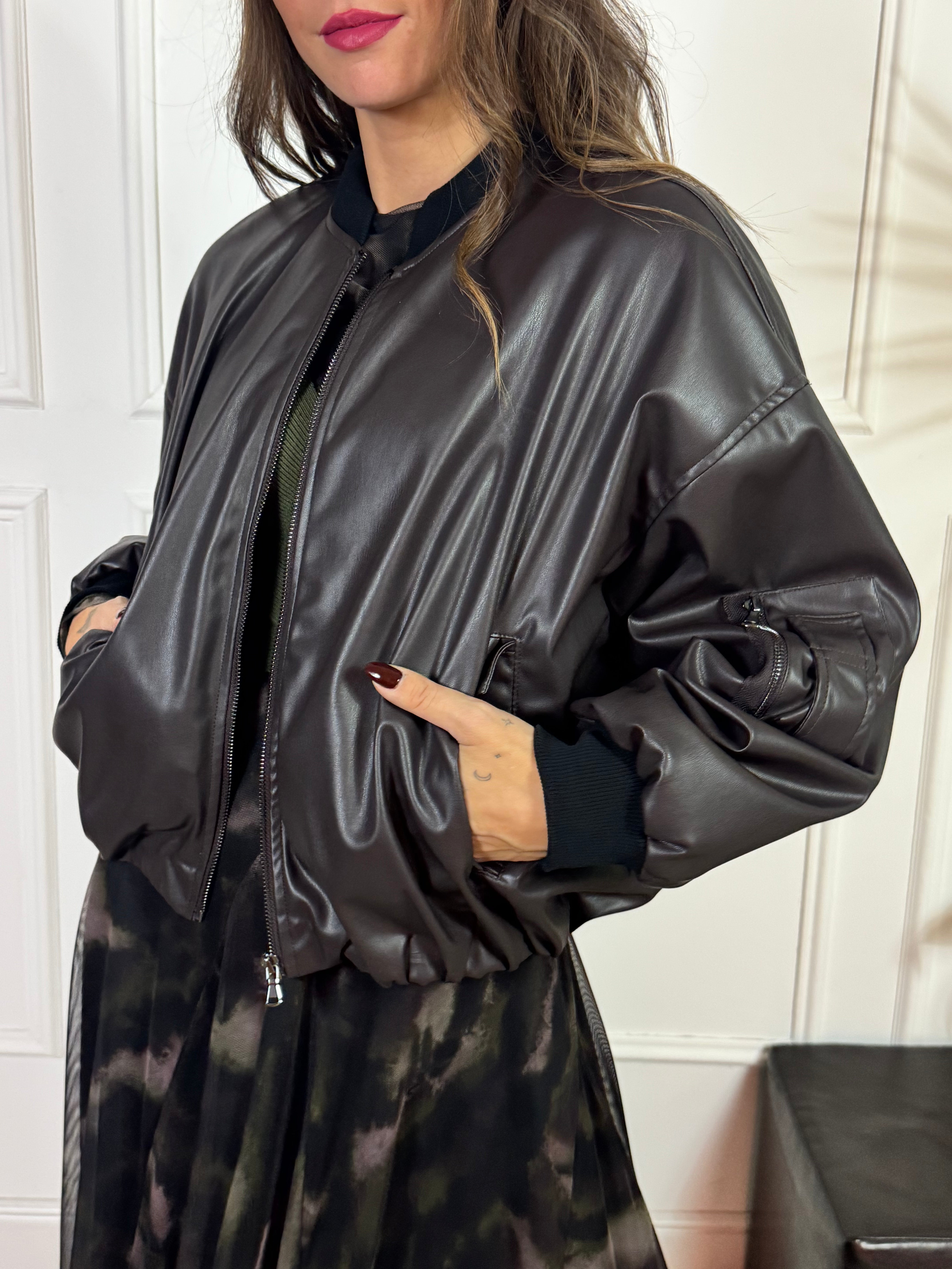 Bomber ecopelle Susy Mix