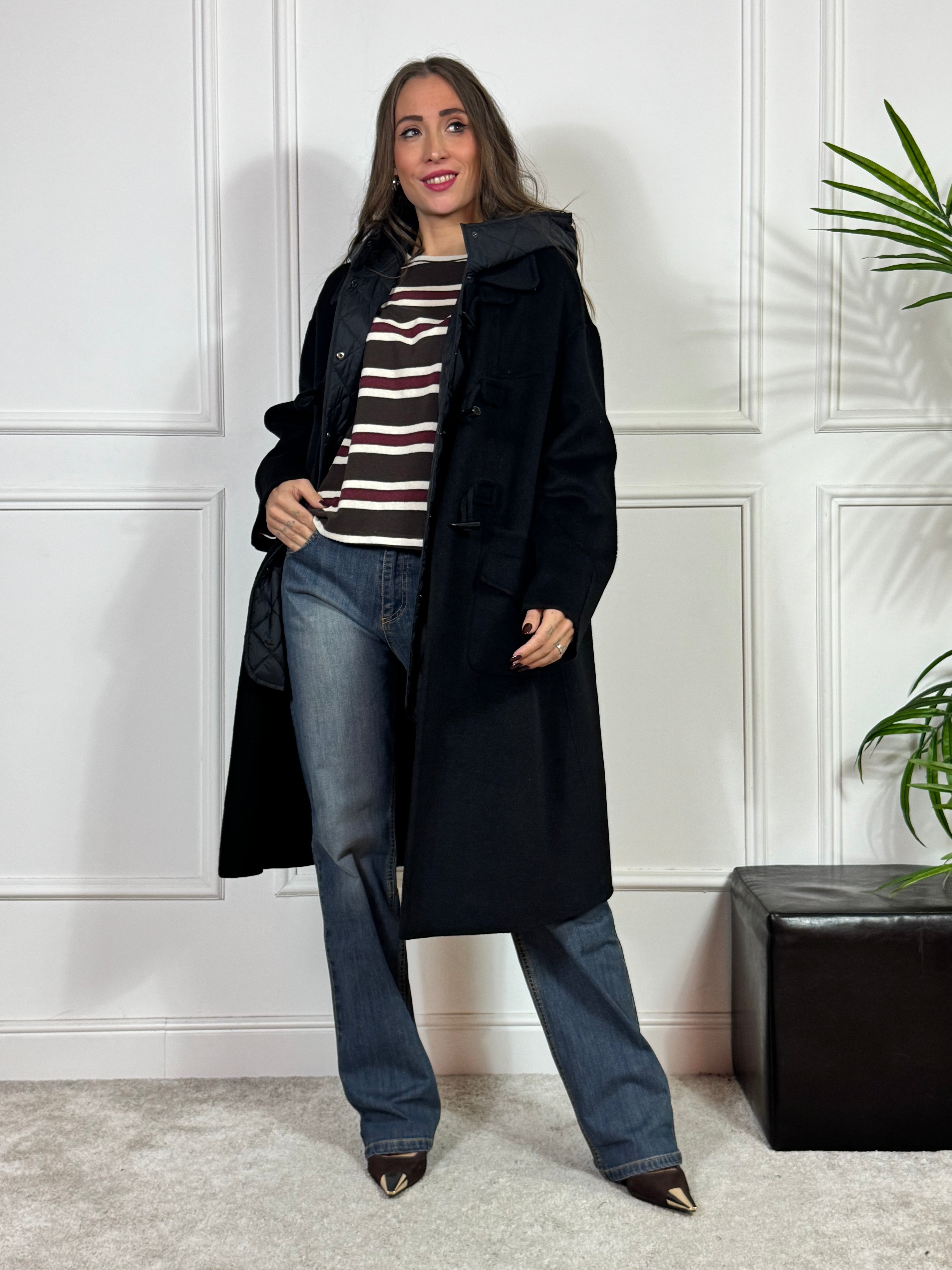 Cappotto montgomery + gilet con cappuccio Susy Mix