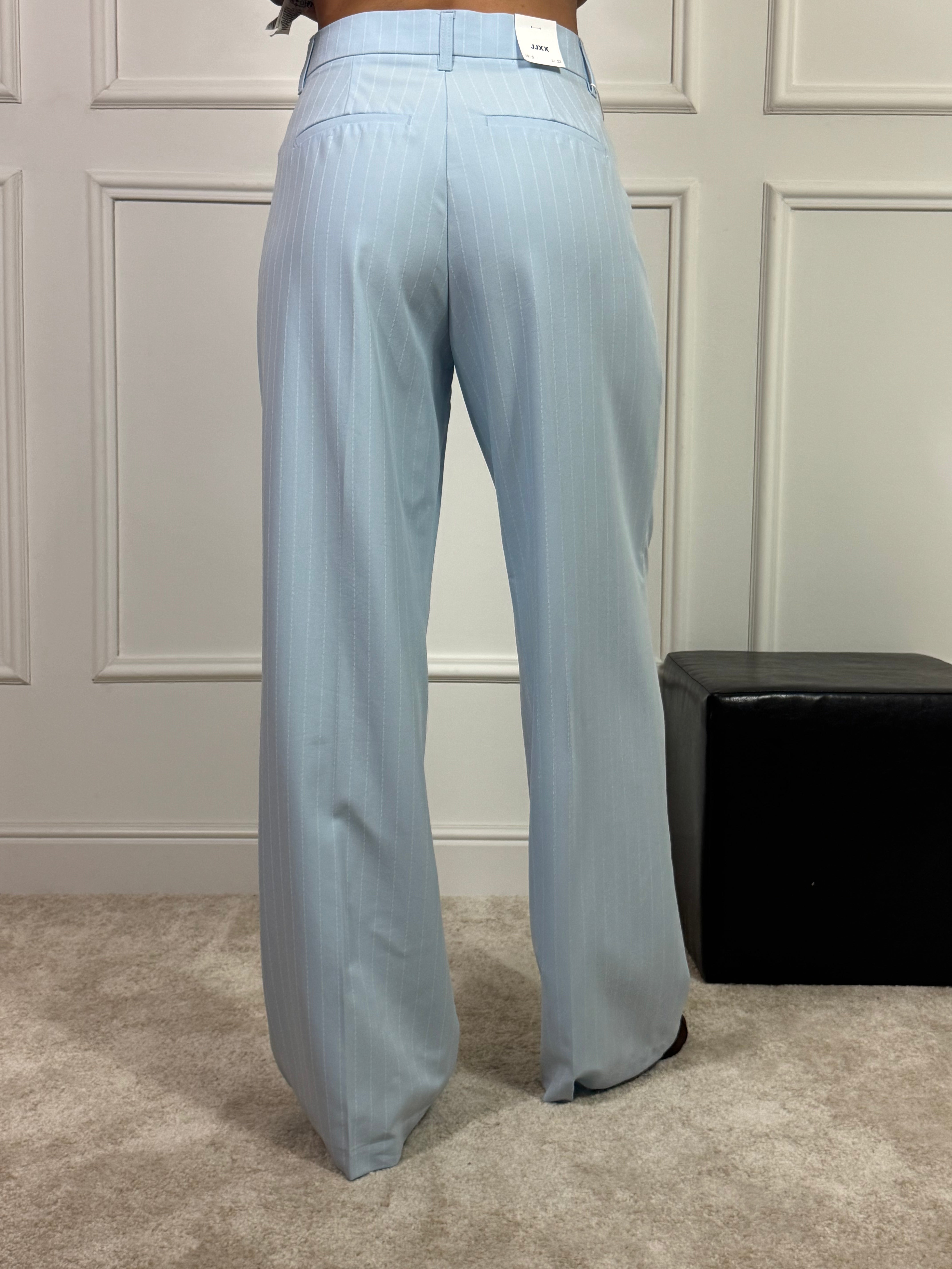 Pantalone JJXX modello ELLIS WIDE GESSATO - AZZURRO