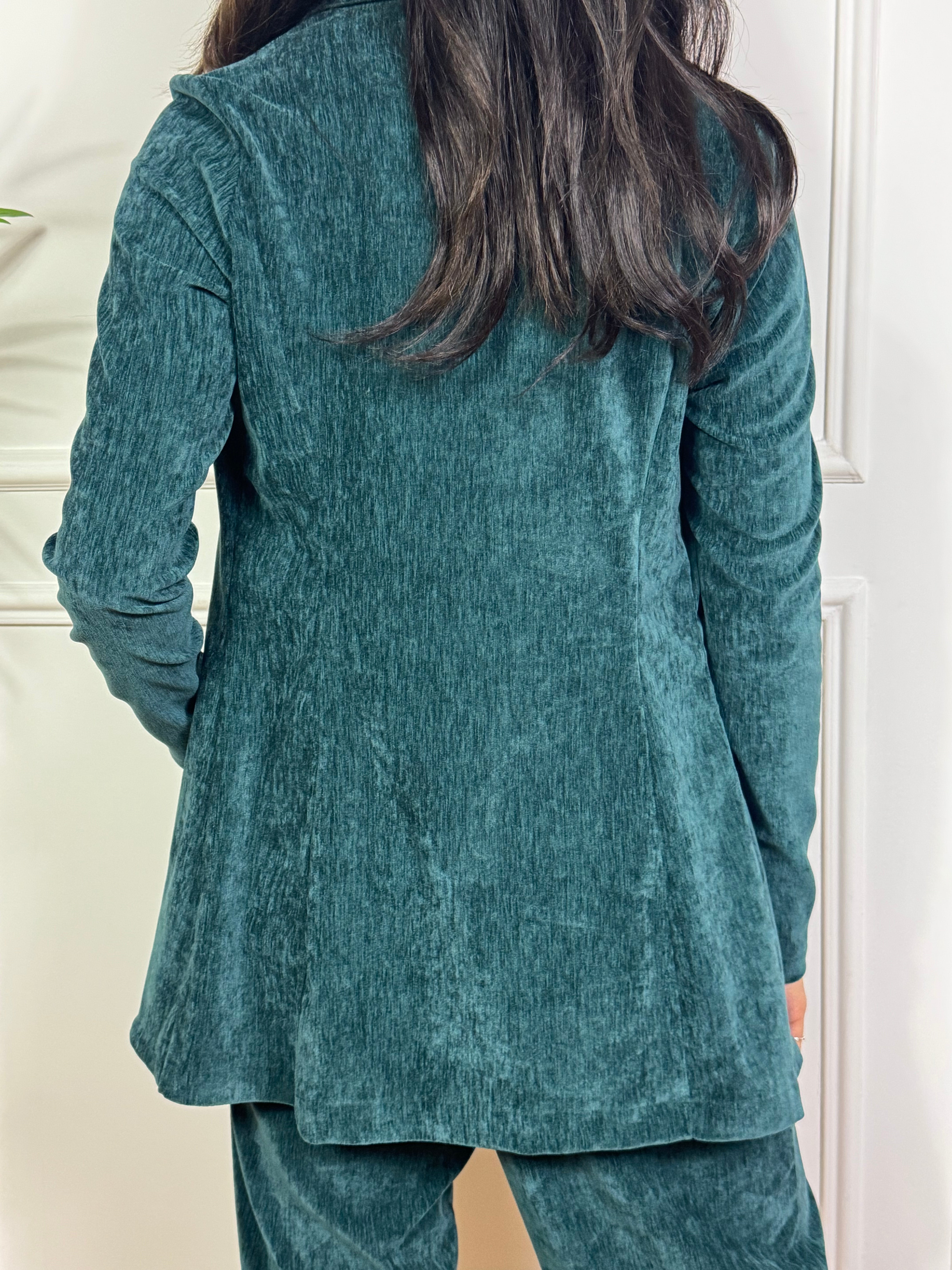 Giacca blazer aperta in velluto Susy Mix