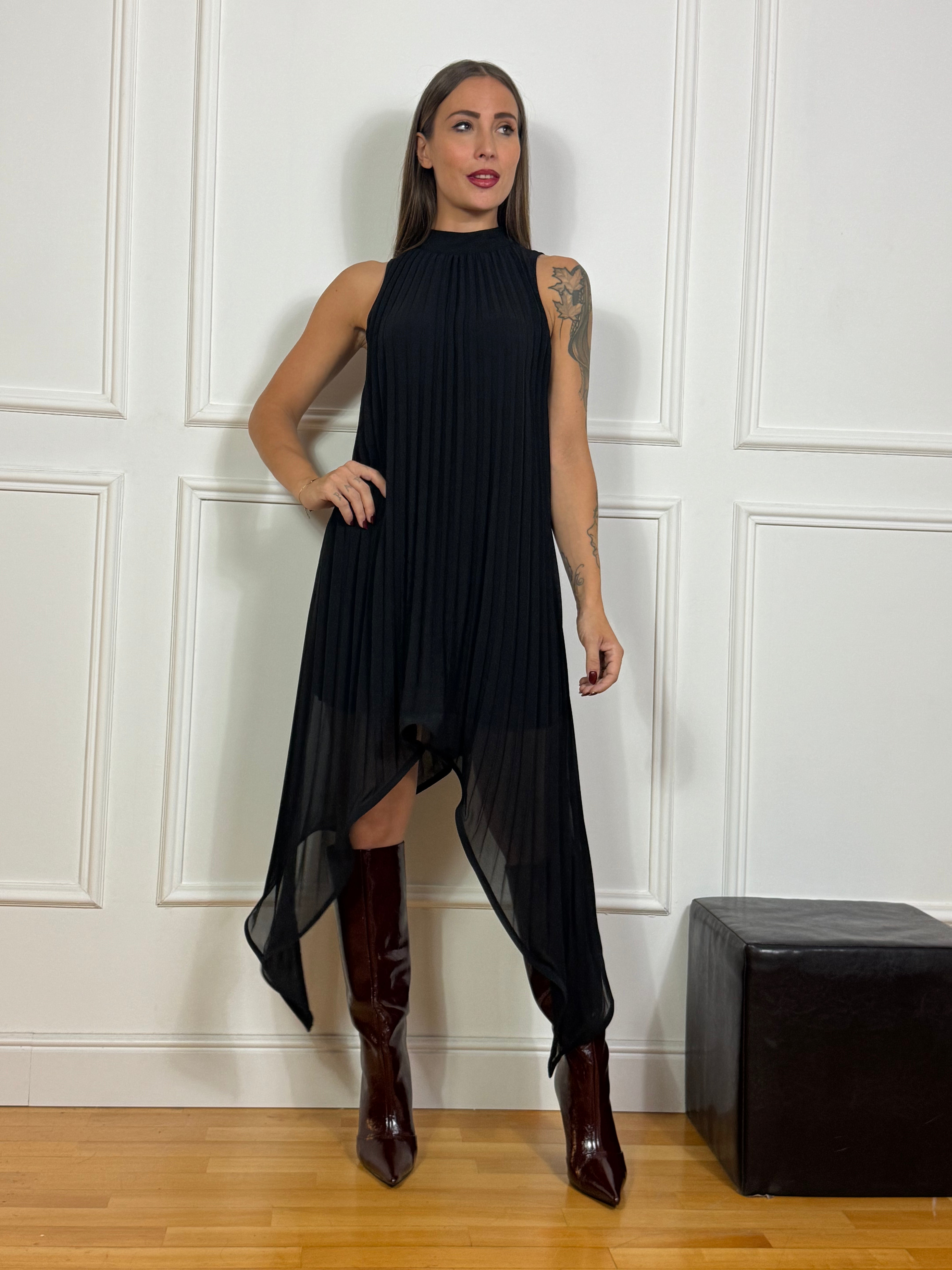 ABITO Philia Loft asimmetrico plissè