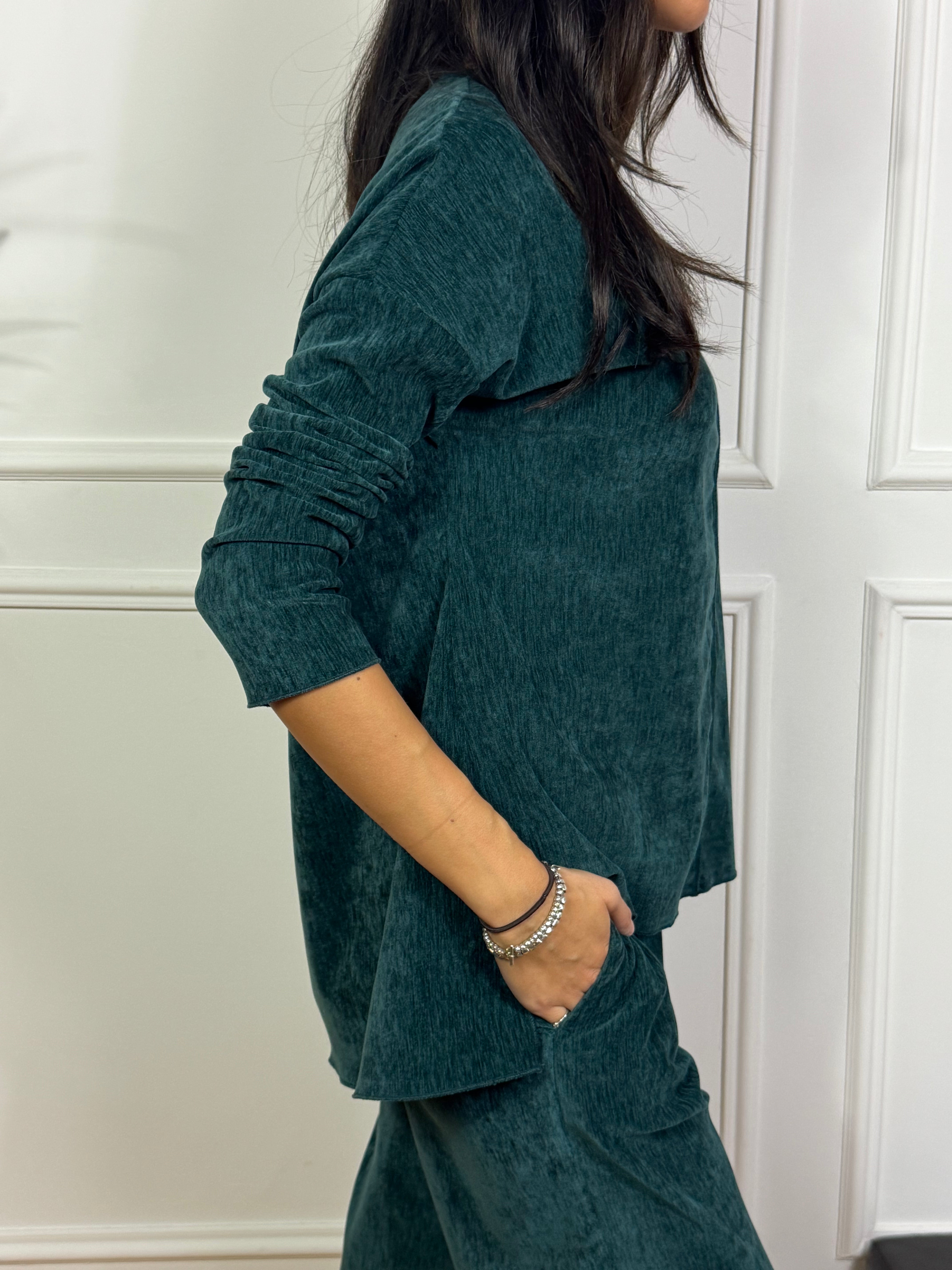 Maglia felpa in velluto Susy Mix