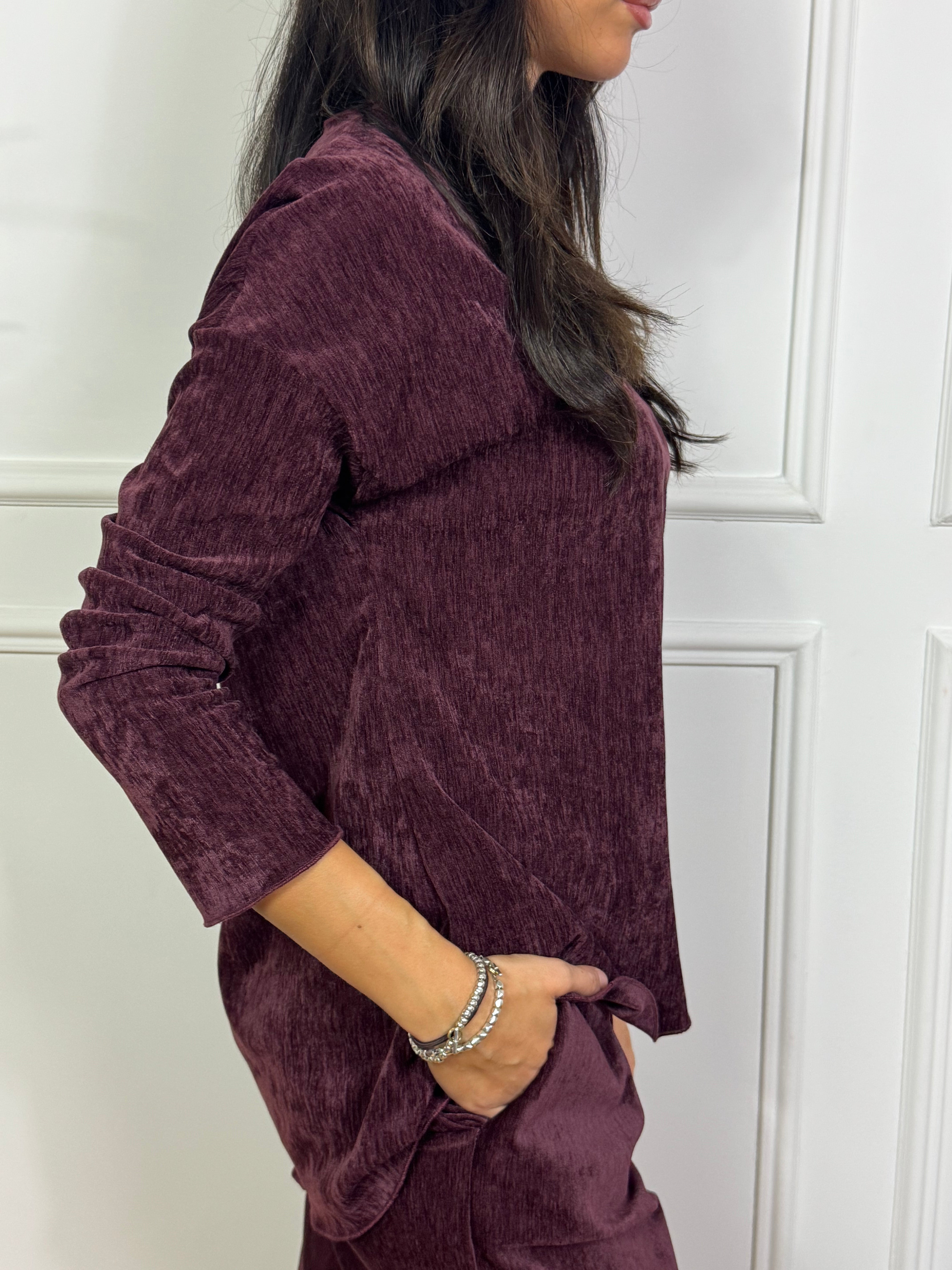 Maglia felpa in velluto Susy Mix