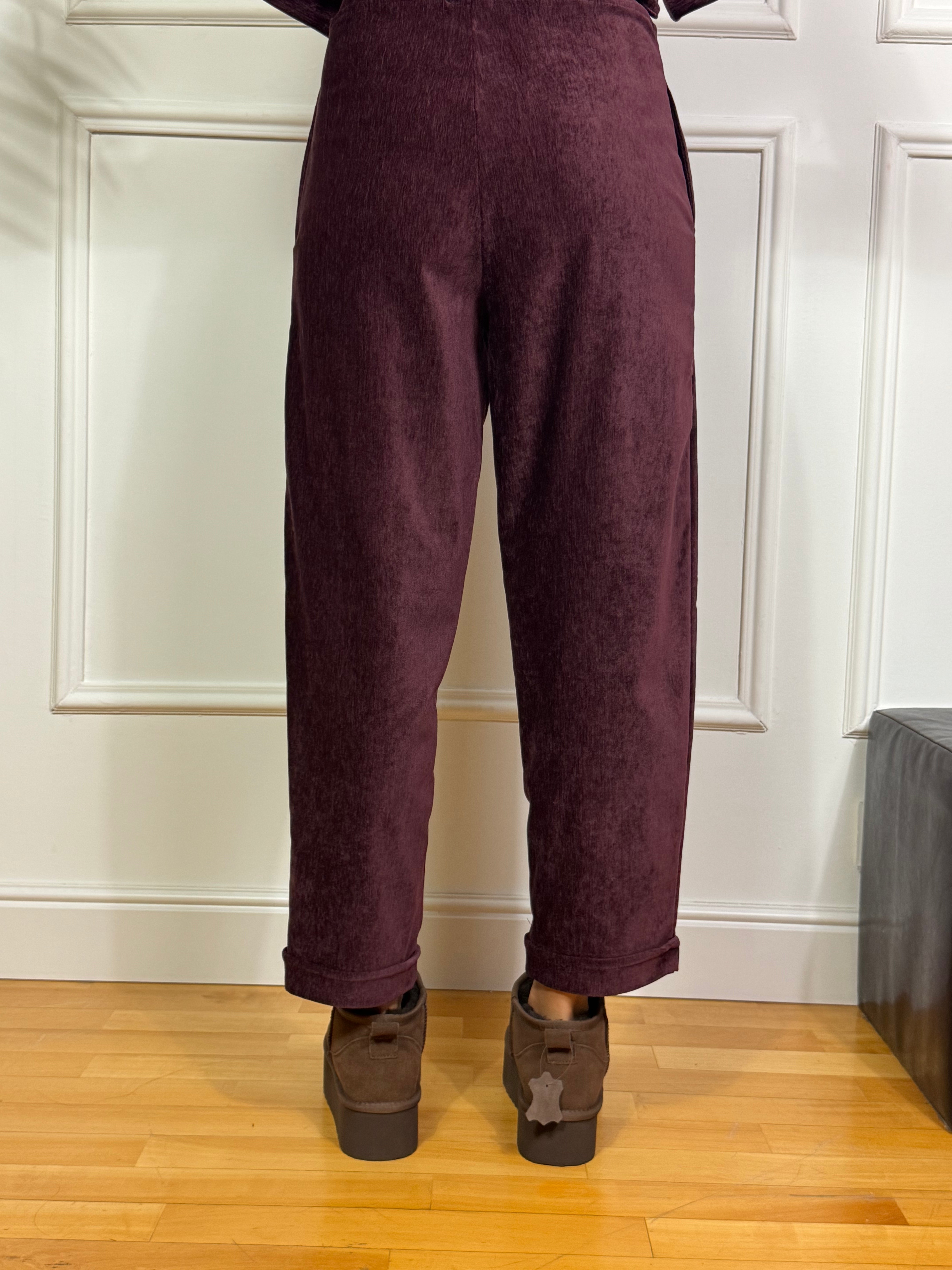 Pantalone a ovetto in velluto Susy Mix