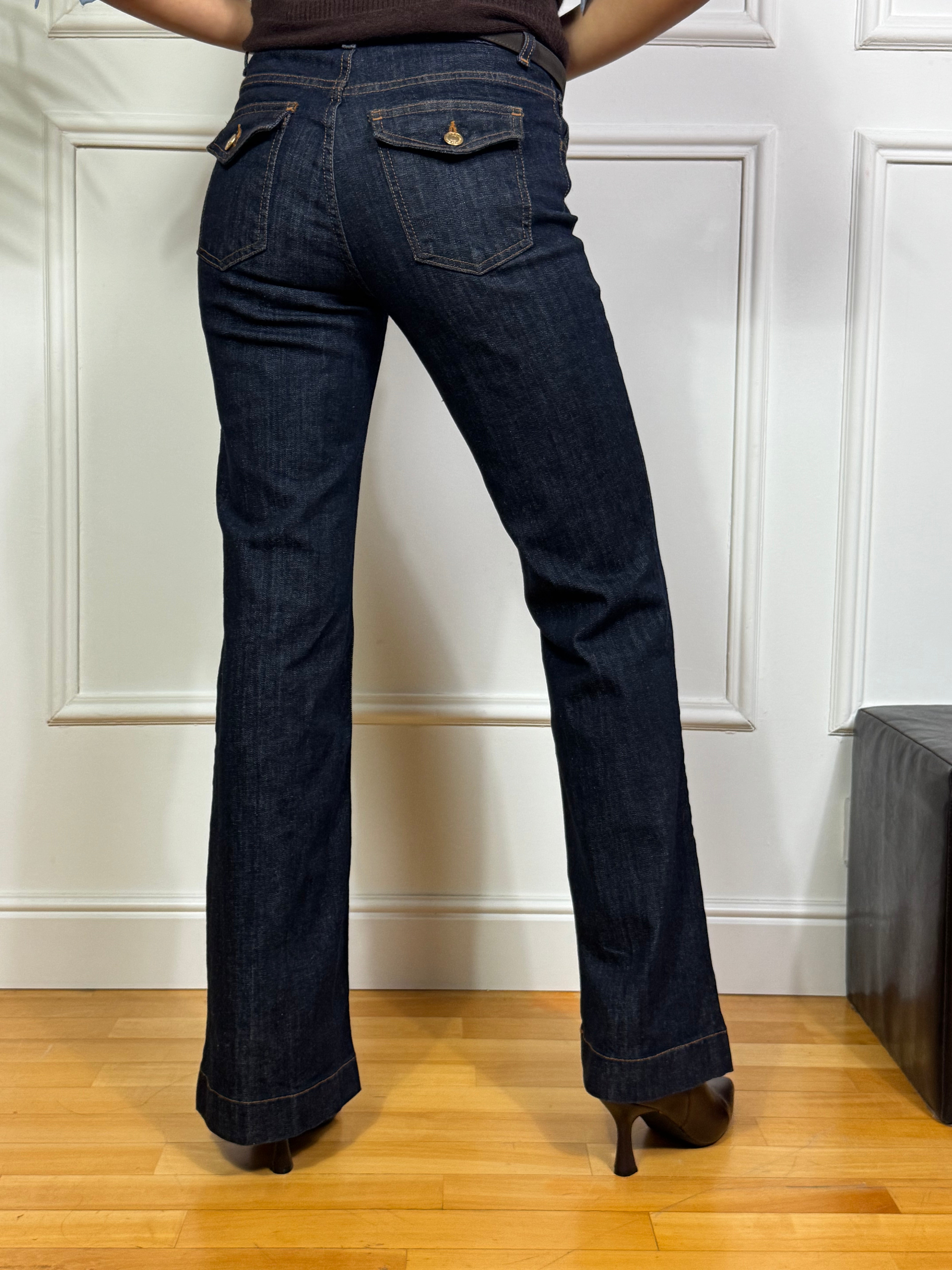 Jeans Susy Mix ZAMPETTA- BOTTONE GIOIELLO - BLU DENIM