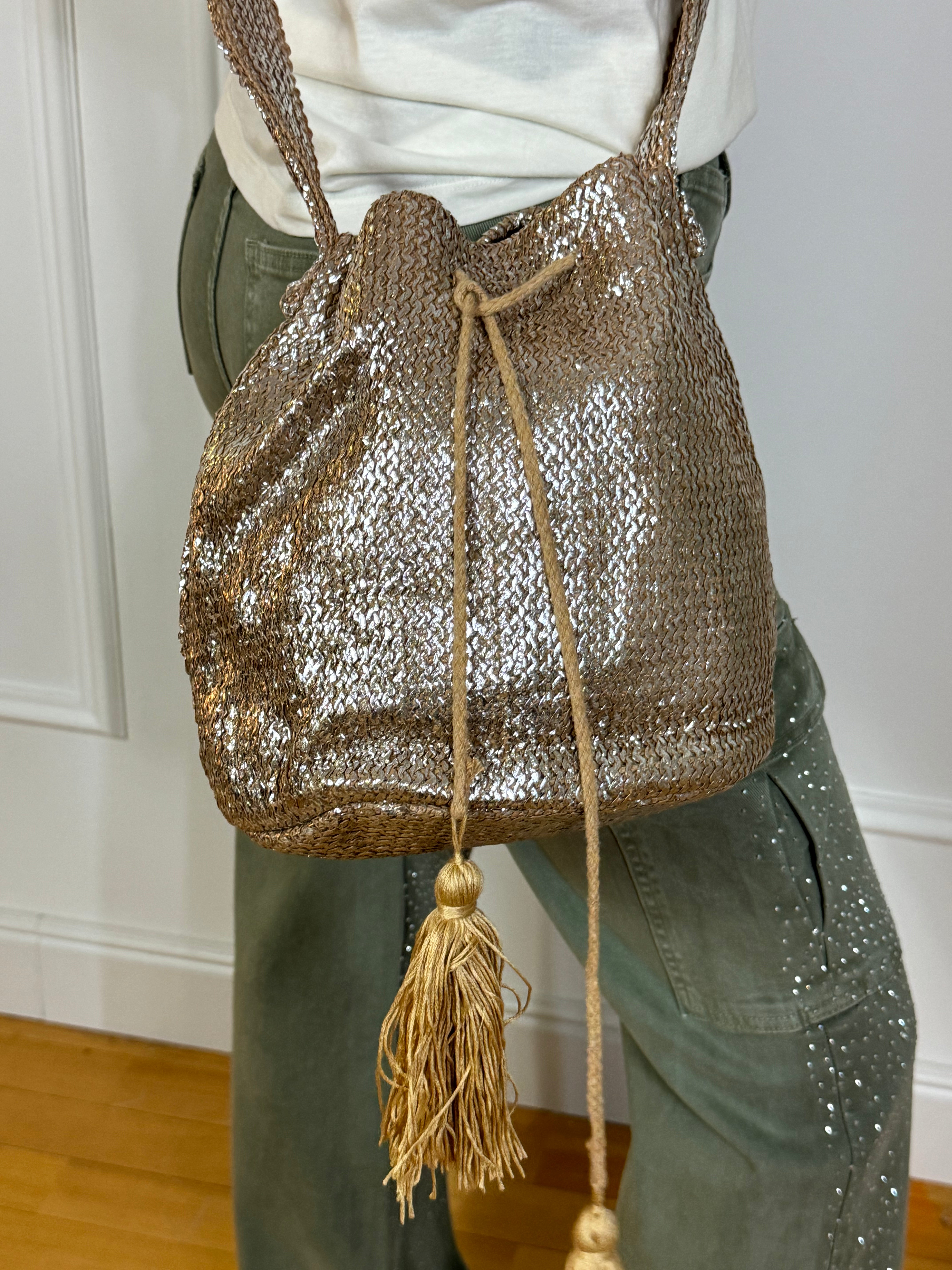 Borsa SECCHIELLO SPALMATO CANGIANTE CON TRACOLLA