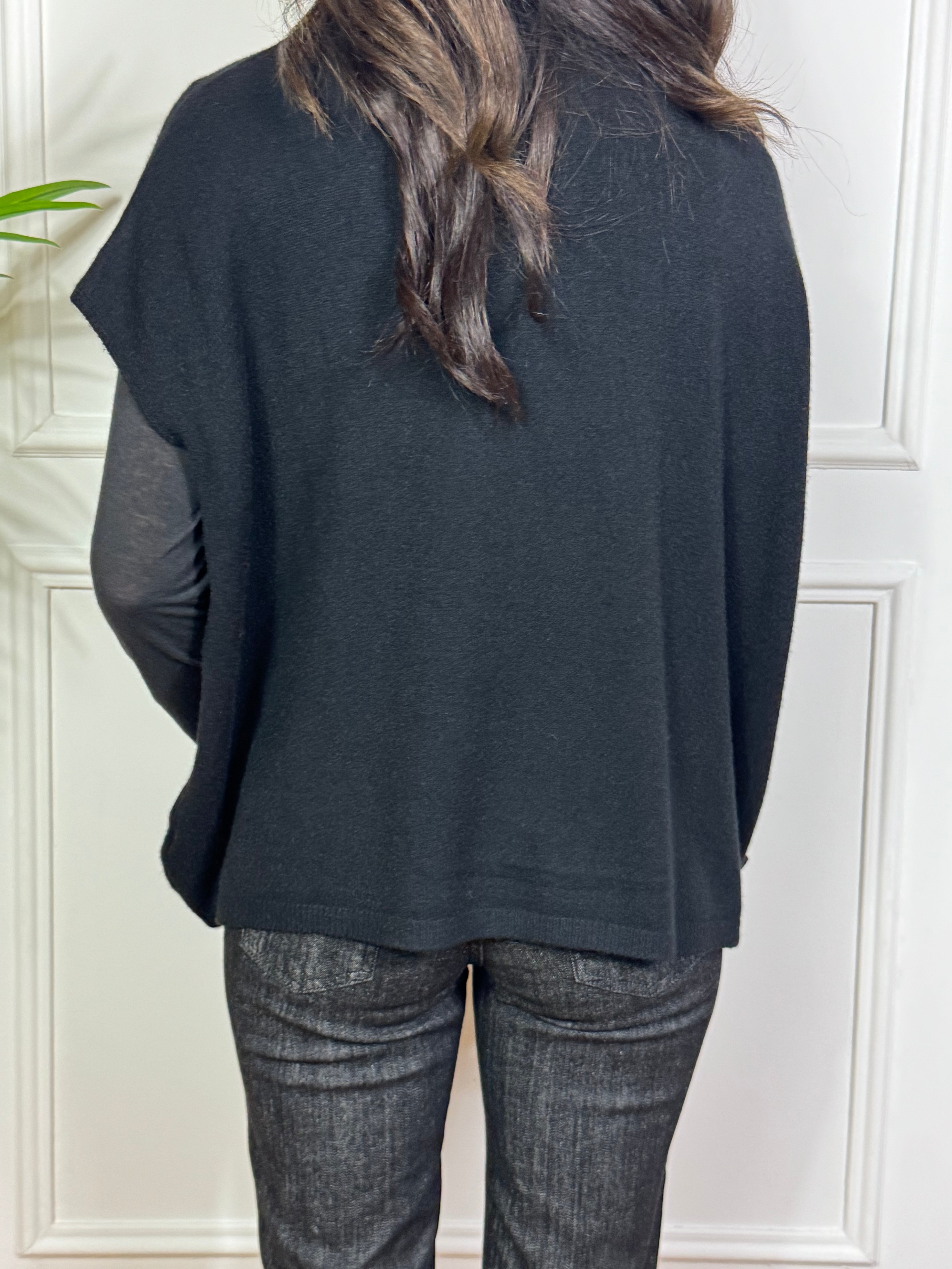 Maglia poncho collo alto Kikisix