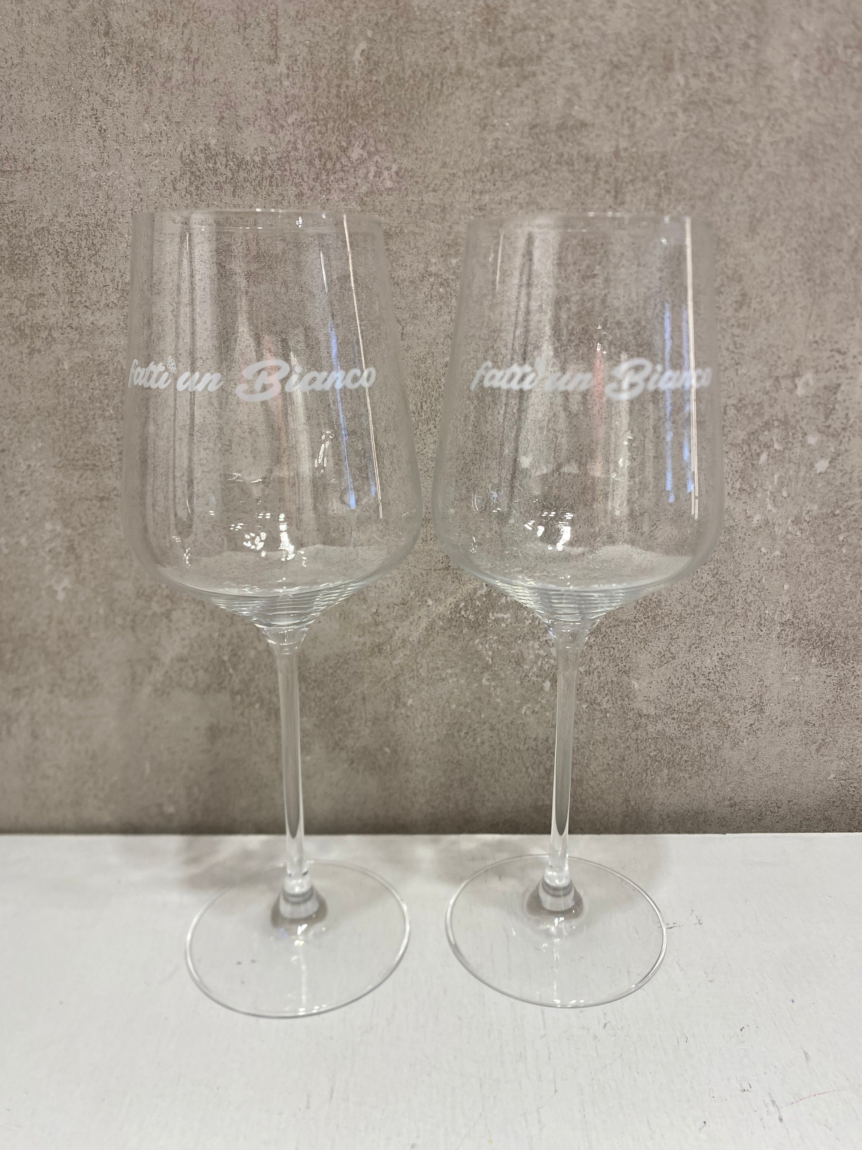 Calici deg FATTI UN BIANCO set 2pz