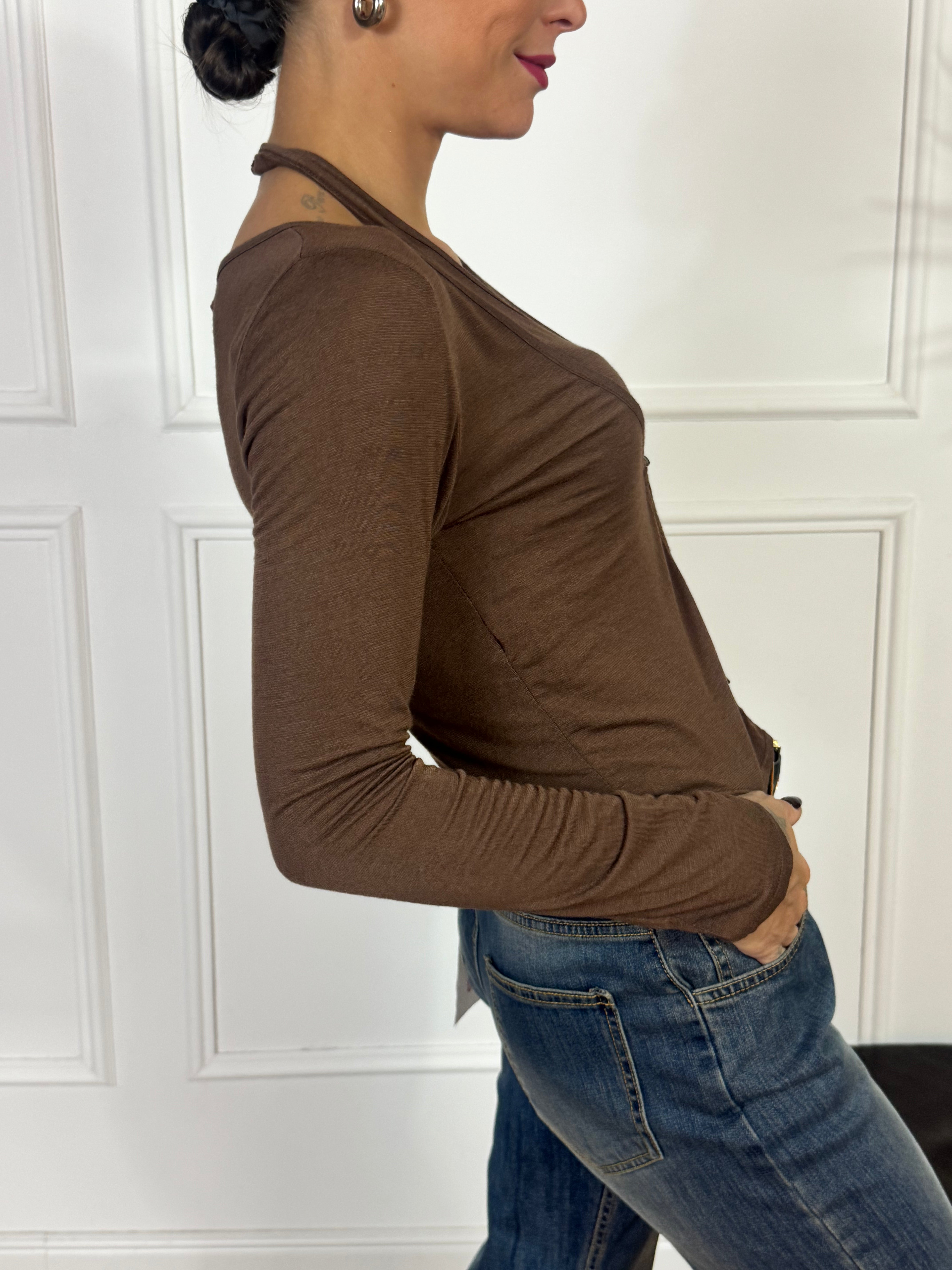 Cardigan con effetto top sottostante Kikisix misto cashmere