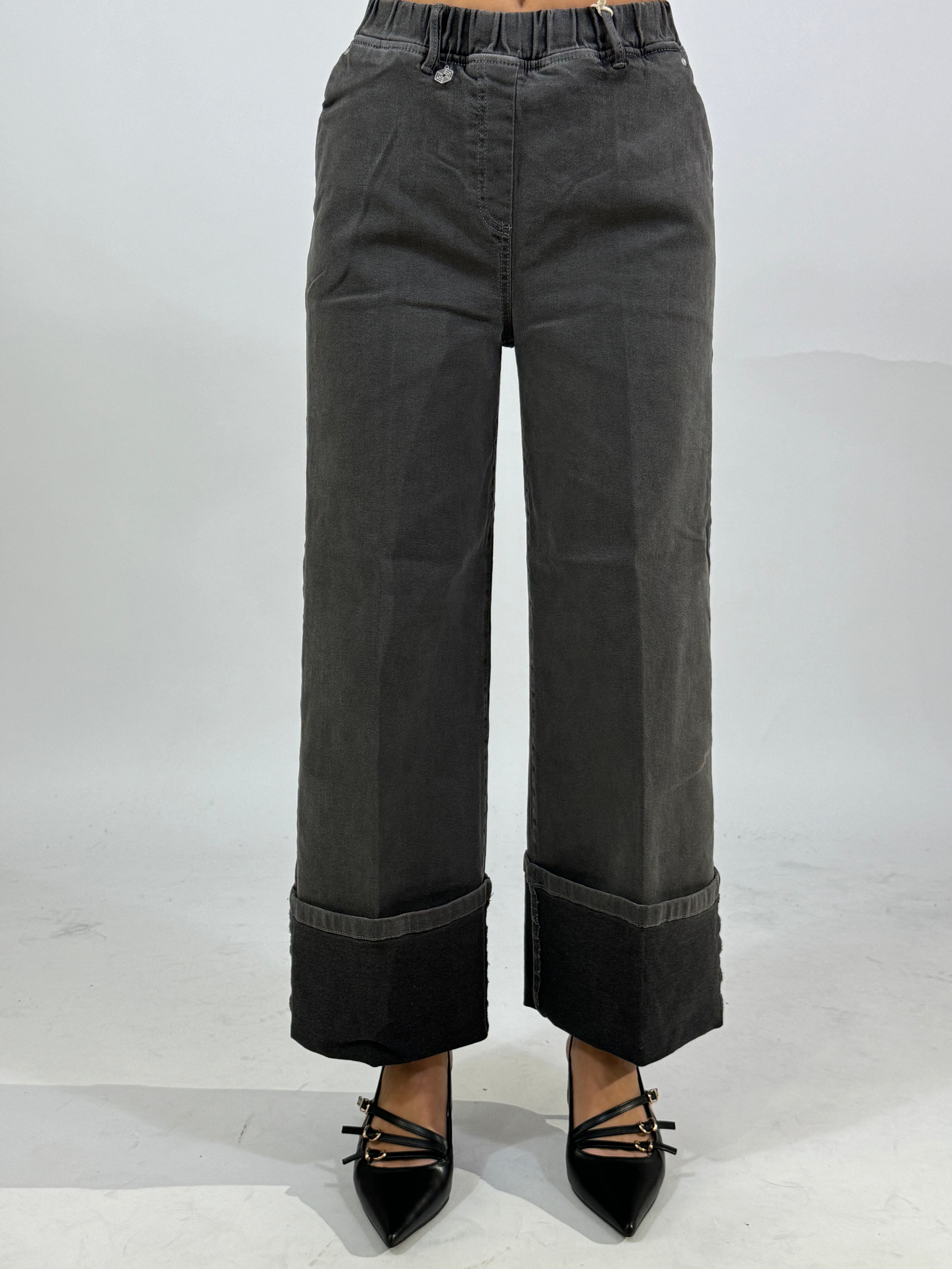 Pantalone Ragno JEANS- PALAZZO WITH POCKETS