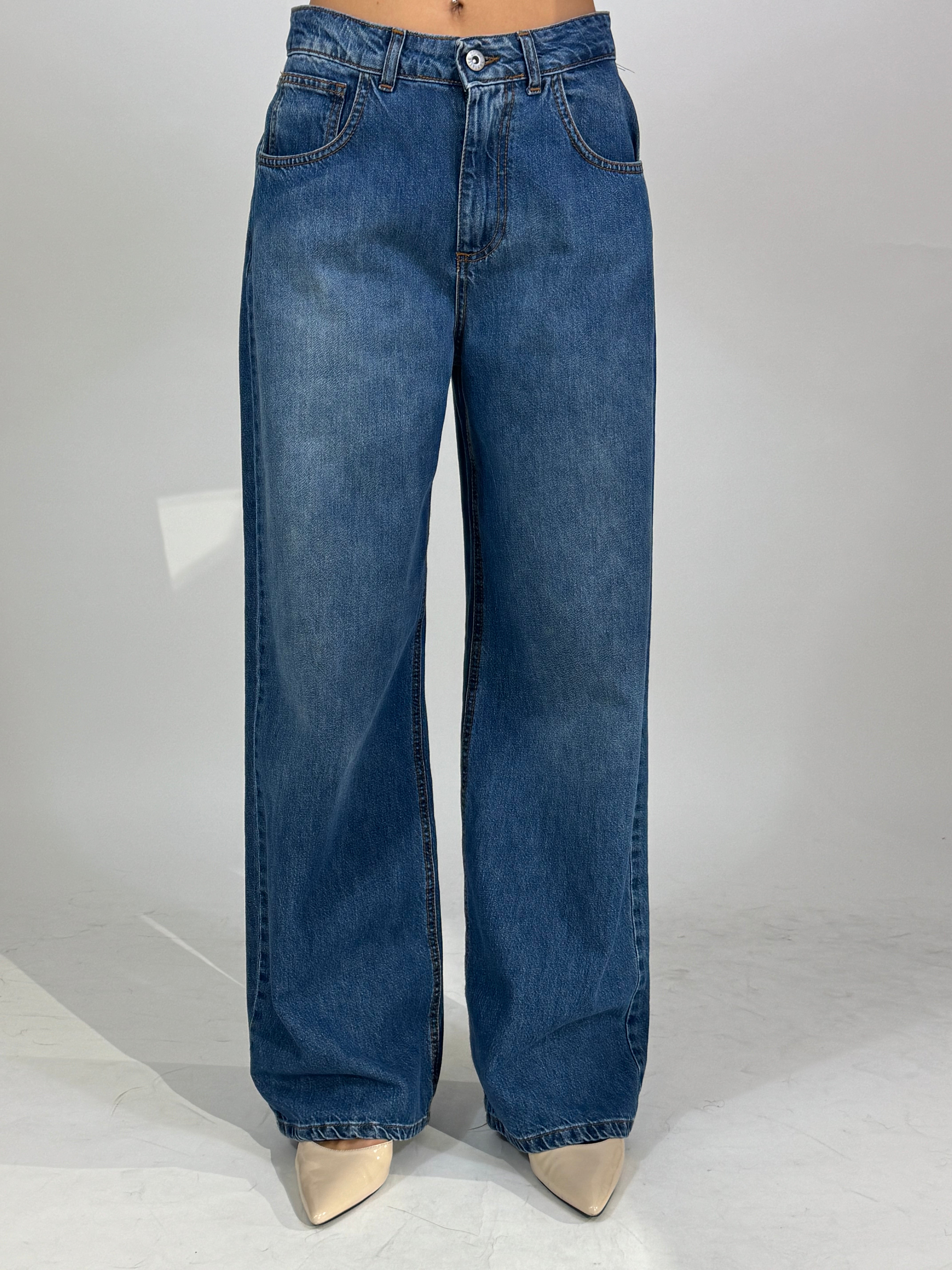 Jeans Kontatto FEDE vita bassa palazzo loose