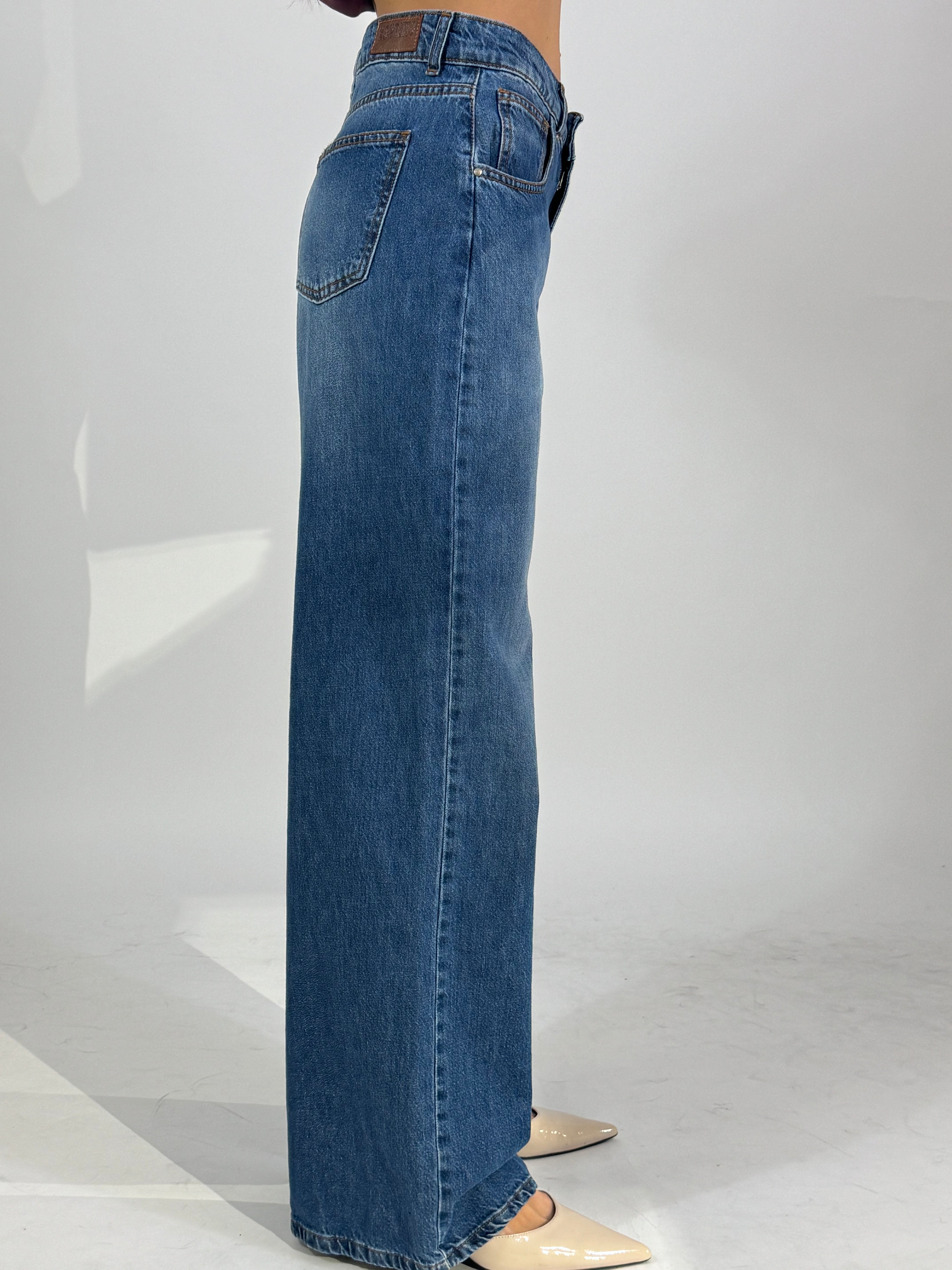 Jeans Kontatto FEDE vita bassa palazzo loose